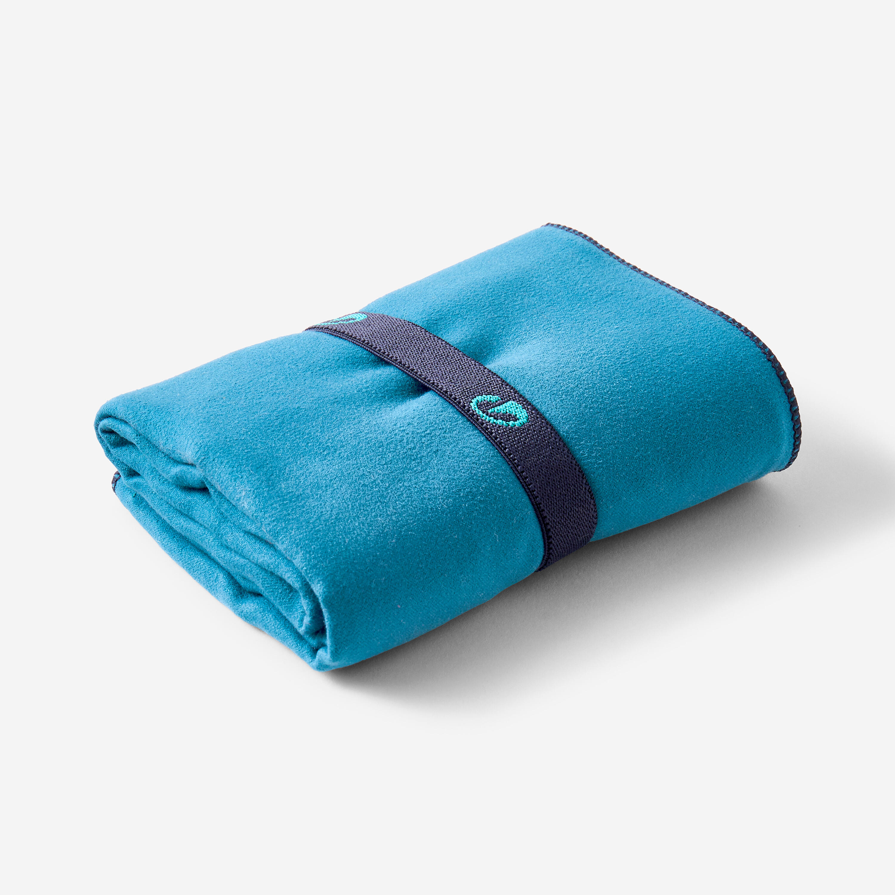 Çift Taraflı Mikrofiber Havlu - M Boy - Mavi / Yeşil 60 X 80 cm