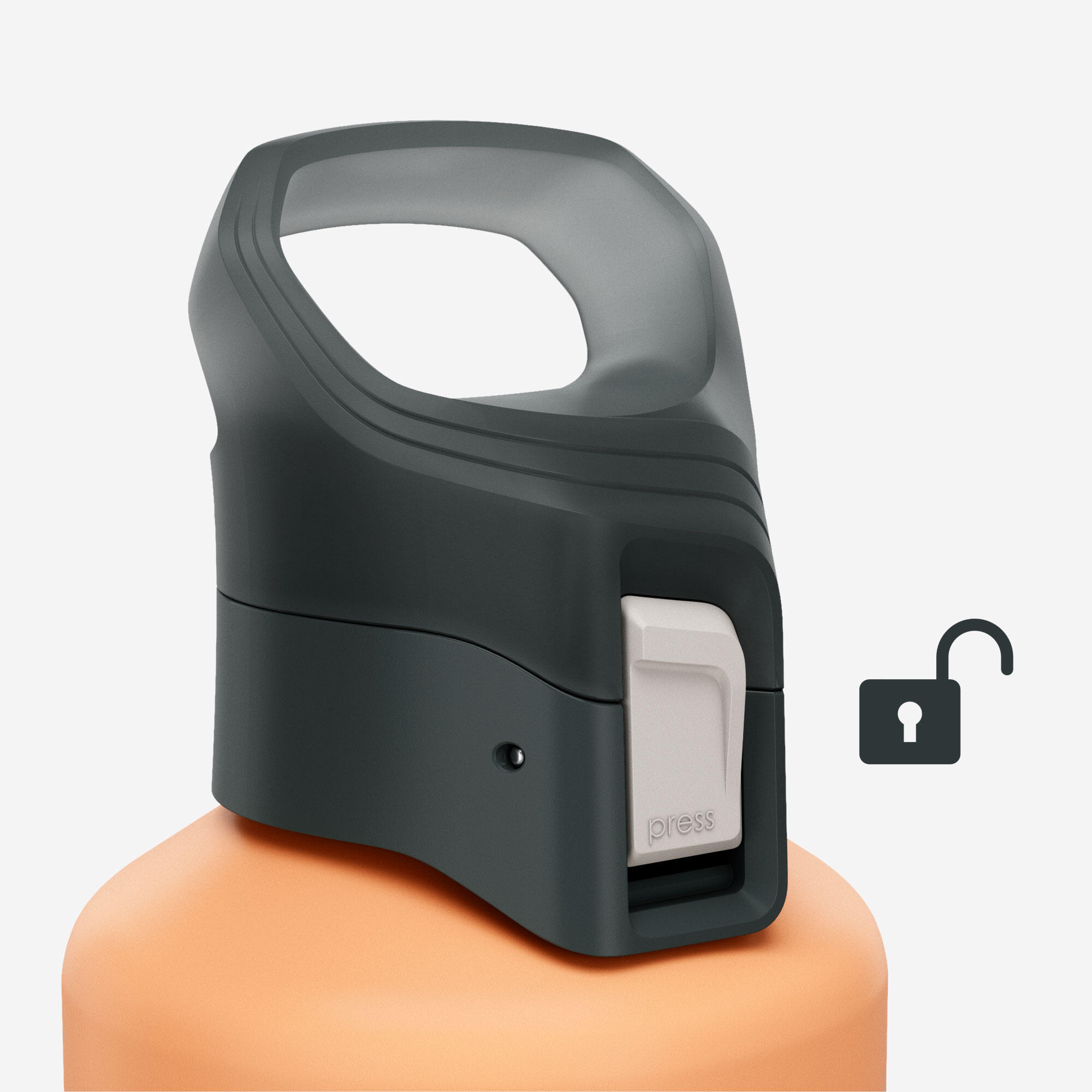 Outdoor Alüminyum Matara - 1 L - Turuncu - 500