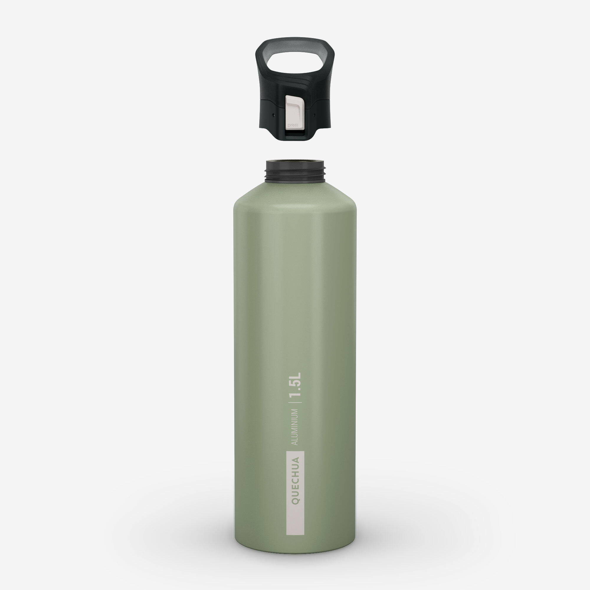 Alüminyum Matara - Hızlı Açılan Kapak - 1,5 L - Haki