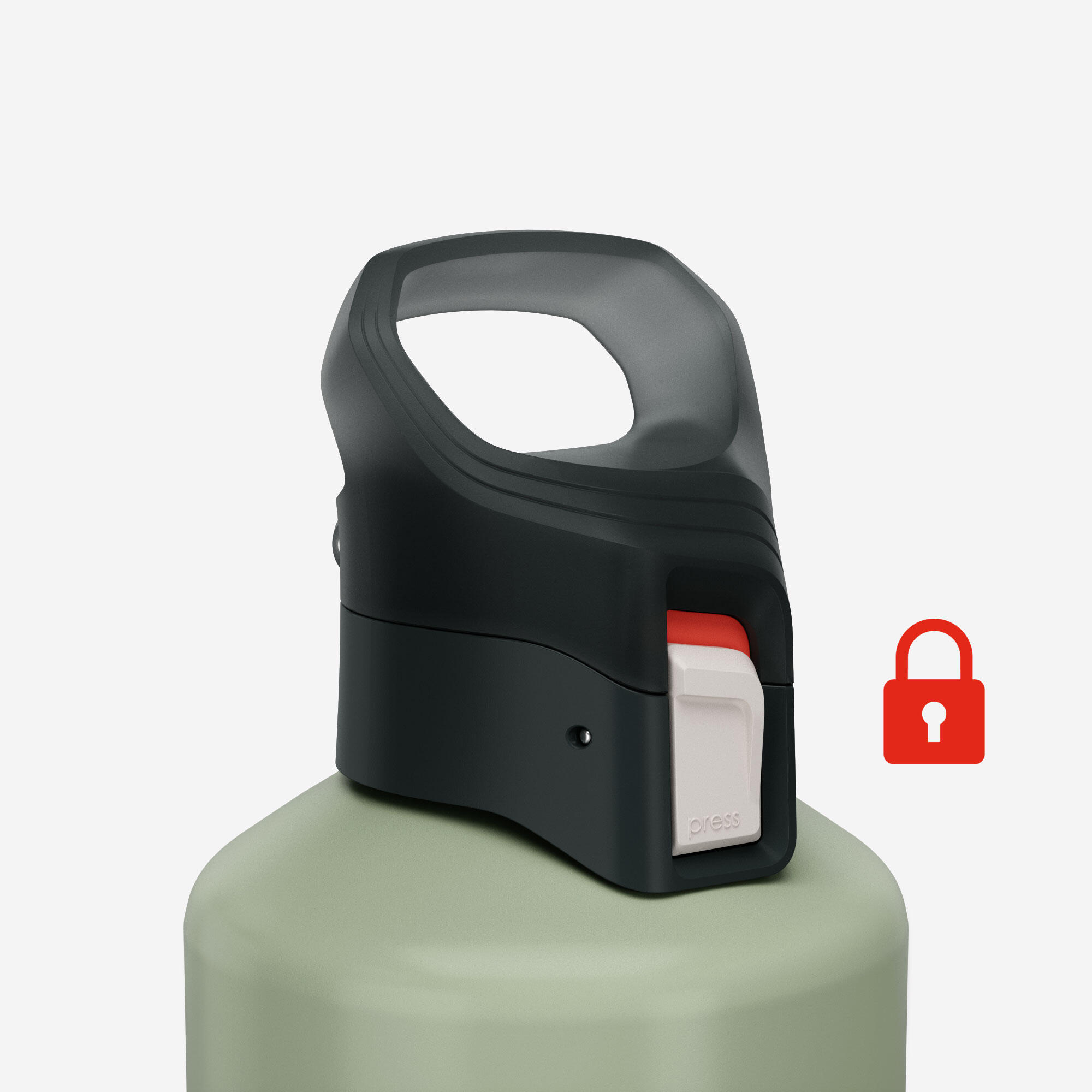 Alüminyum Matara - Hızlı Açılan Kapak - 1,5 L - Haki