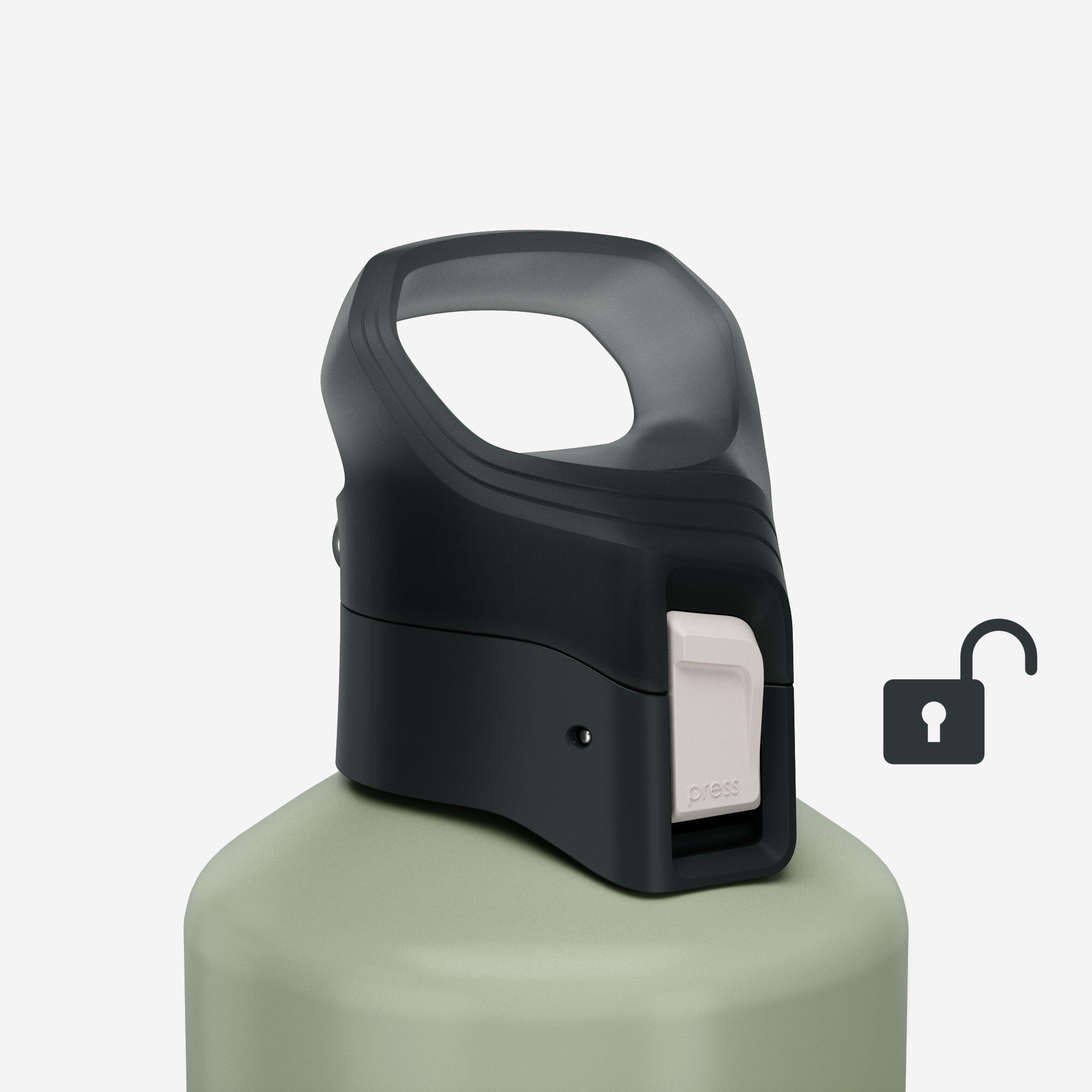 Alüminyum Matara - Hızlı Açılan Kapak - 1,5 L - Haki