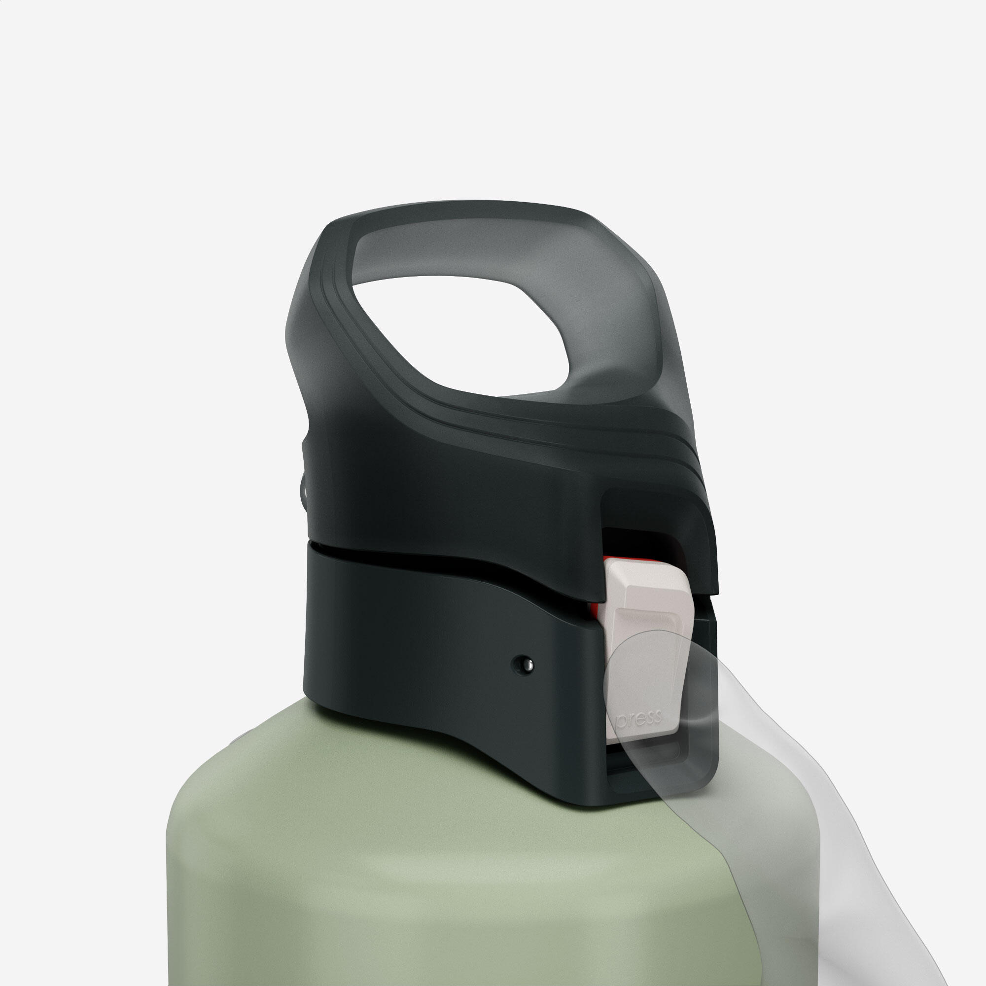 Alüminyum Matara - Hızlı Açılan Kapak - 1,5 L - Haki