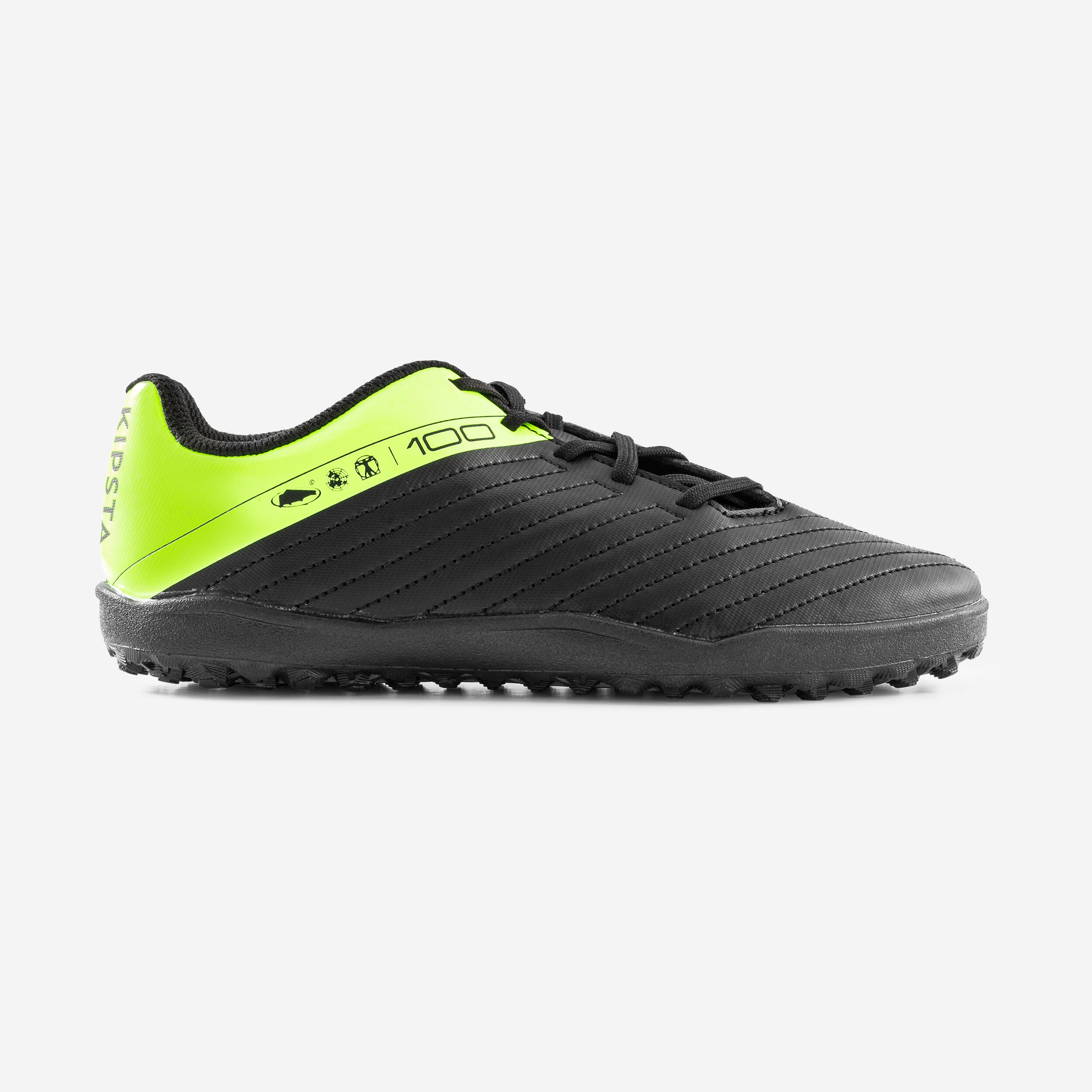 Çocuk Halı Saha Ayakkabısı / Futbol Ayakkabısı - Siyah / Sarı - 100 Turf