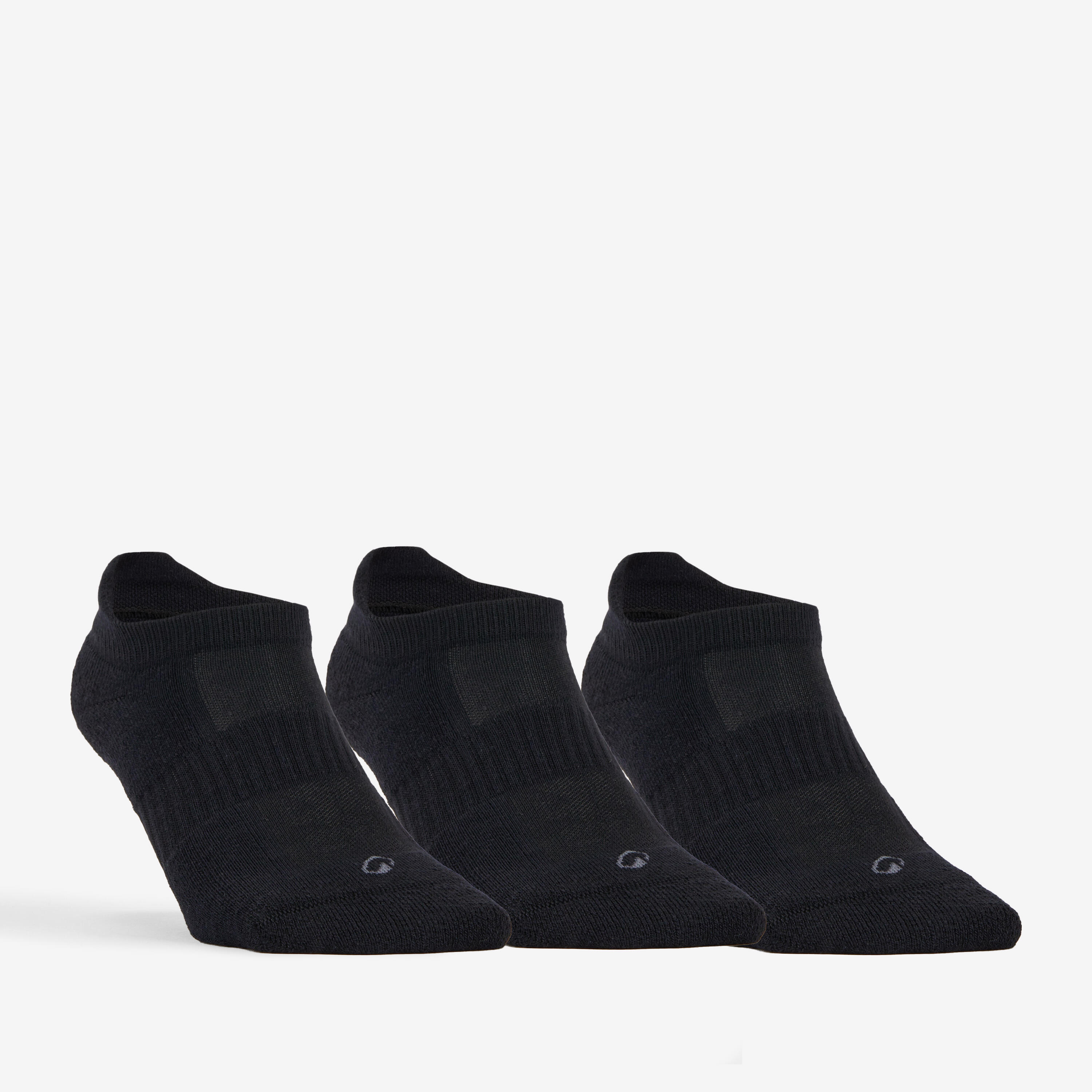 جوراب تنیس ساق کوتاه یونیسکس - بسته ۳ جفت - مشکی - Decathlon RS500