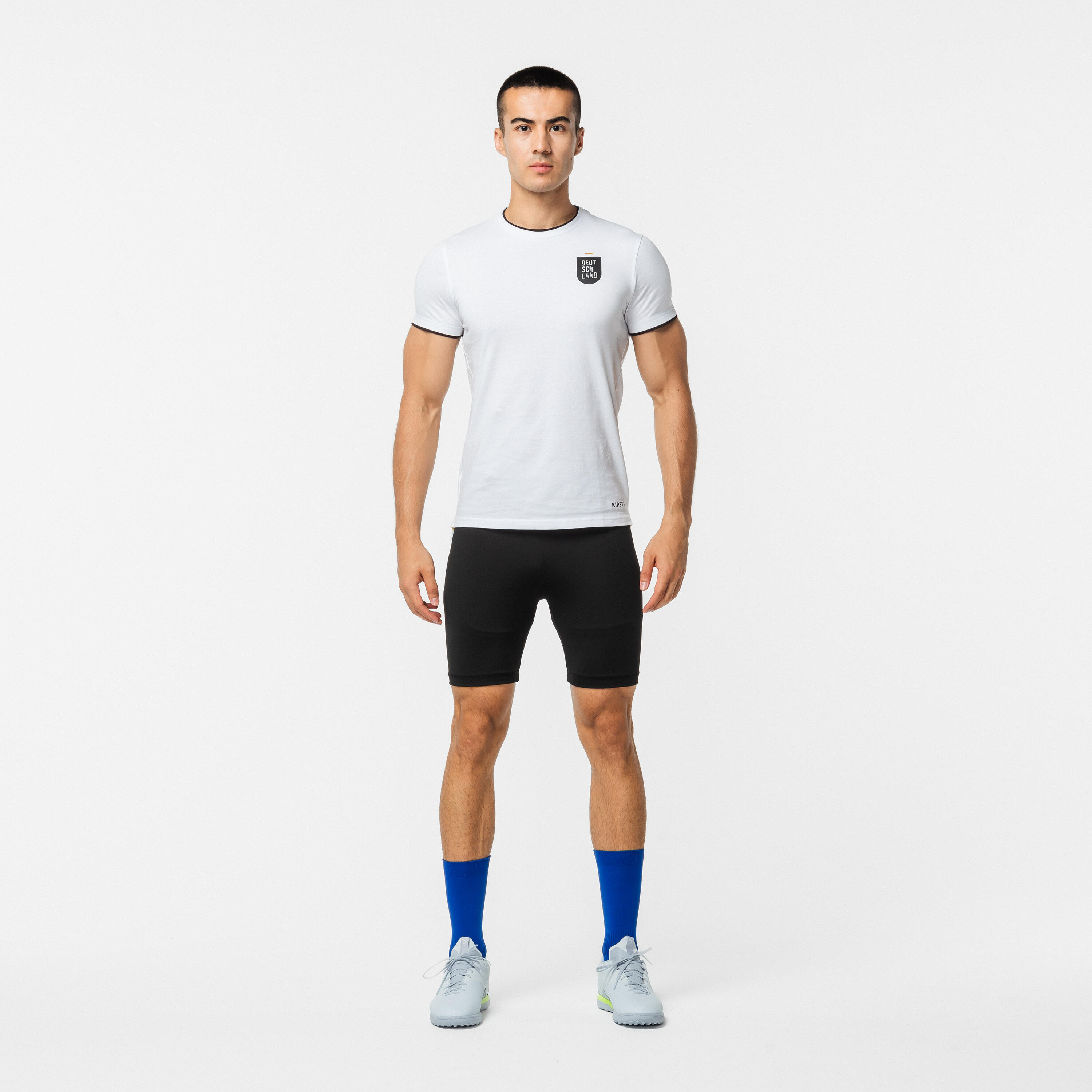 Yetişkin Siyah Taytlı Şort - Keepcomfort 100 - Futbol