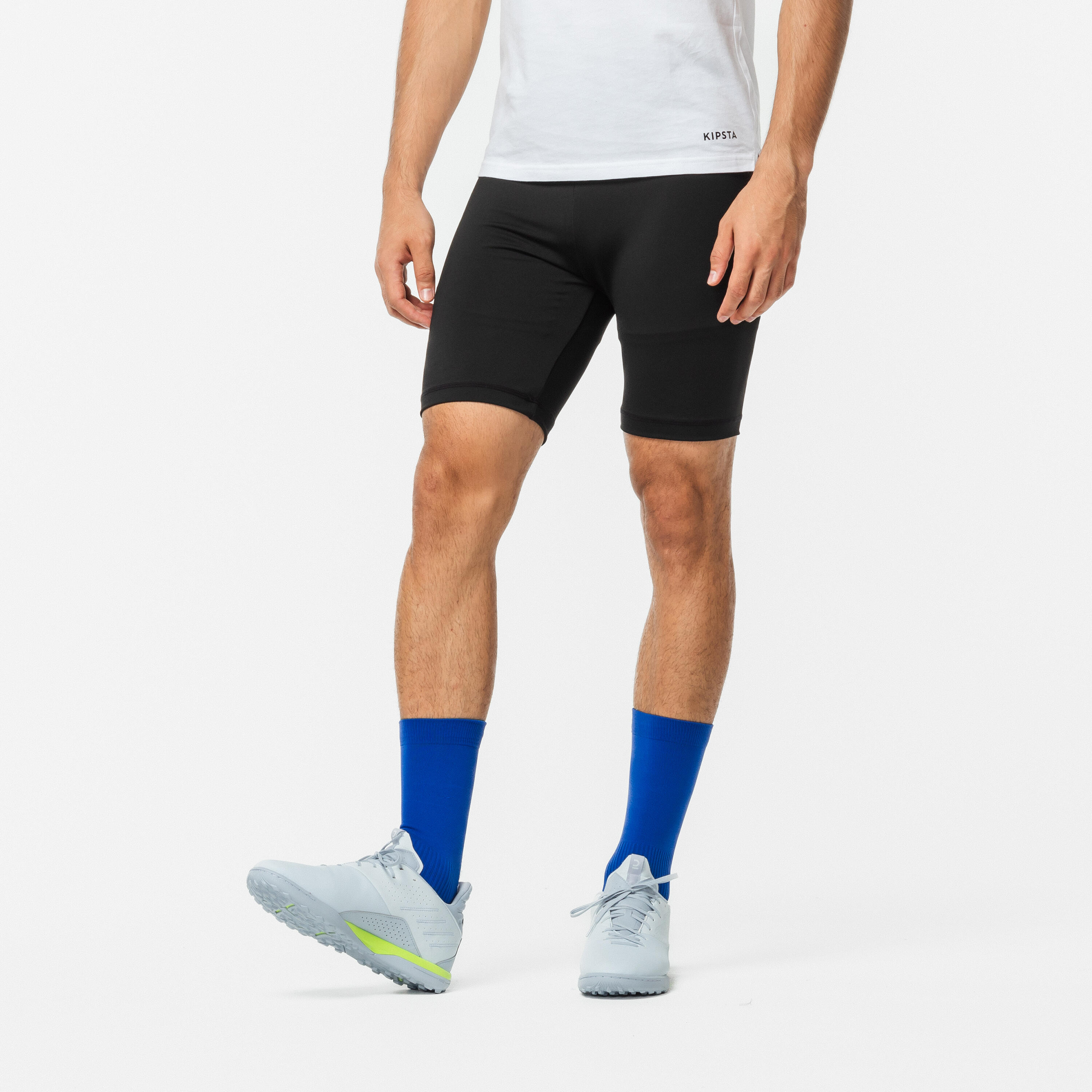 Yetişkin Siyah Taytlı Şort - Keepcomfort 100 - Futbol
