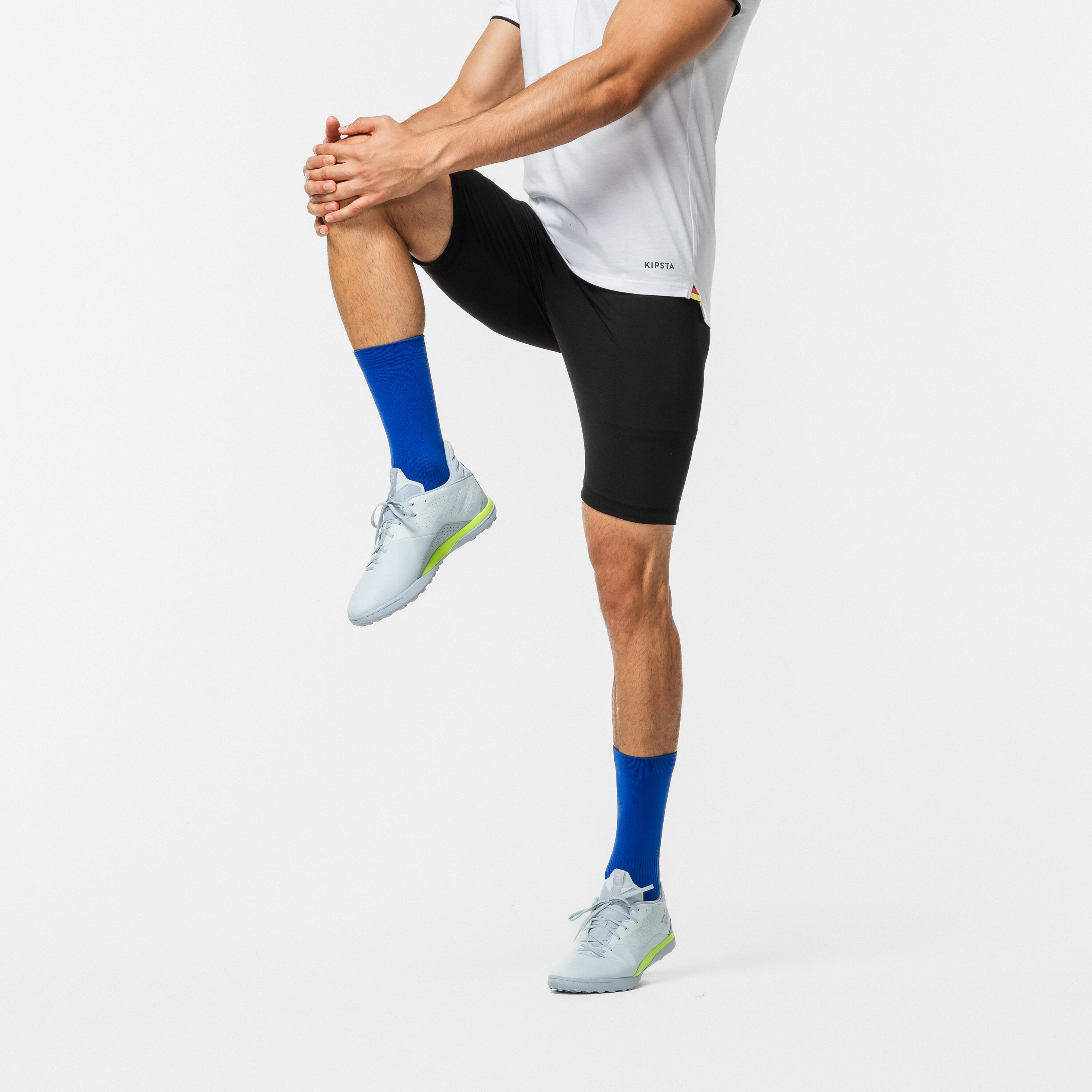 Yetişkin Siyah Taytlı Şort - Keepcomfort 100 - Futbol
