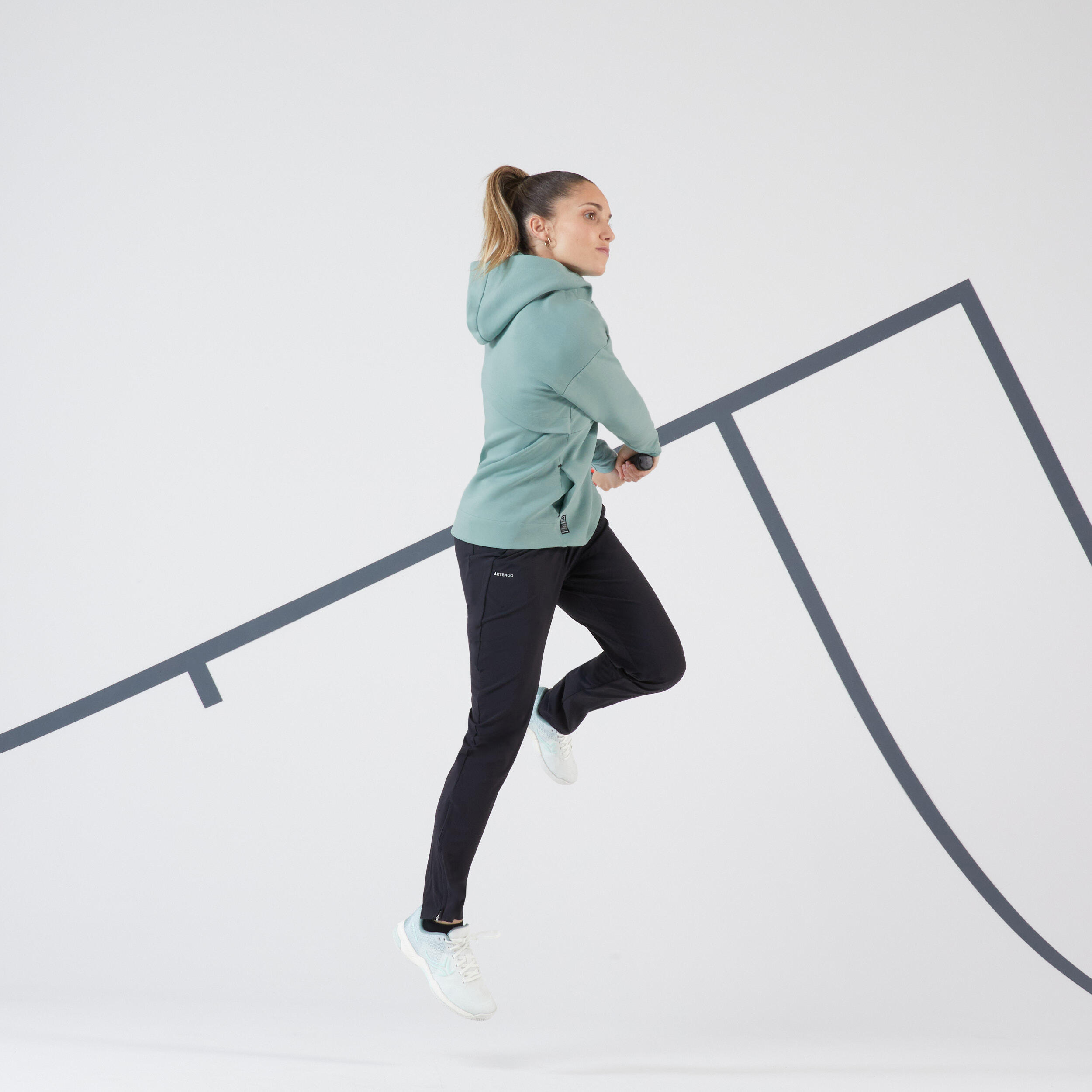 Kadın Tenis Eşofman Altı - Siyah - Light 500