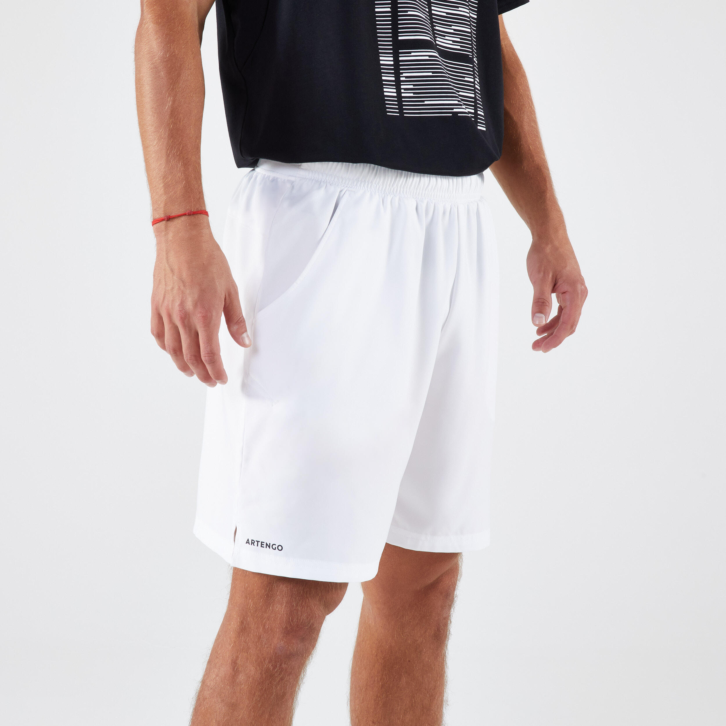 Erkek Tenis Şortu - Beyaz - Essential+