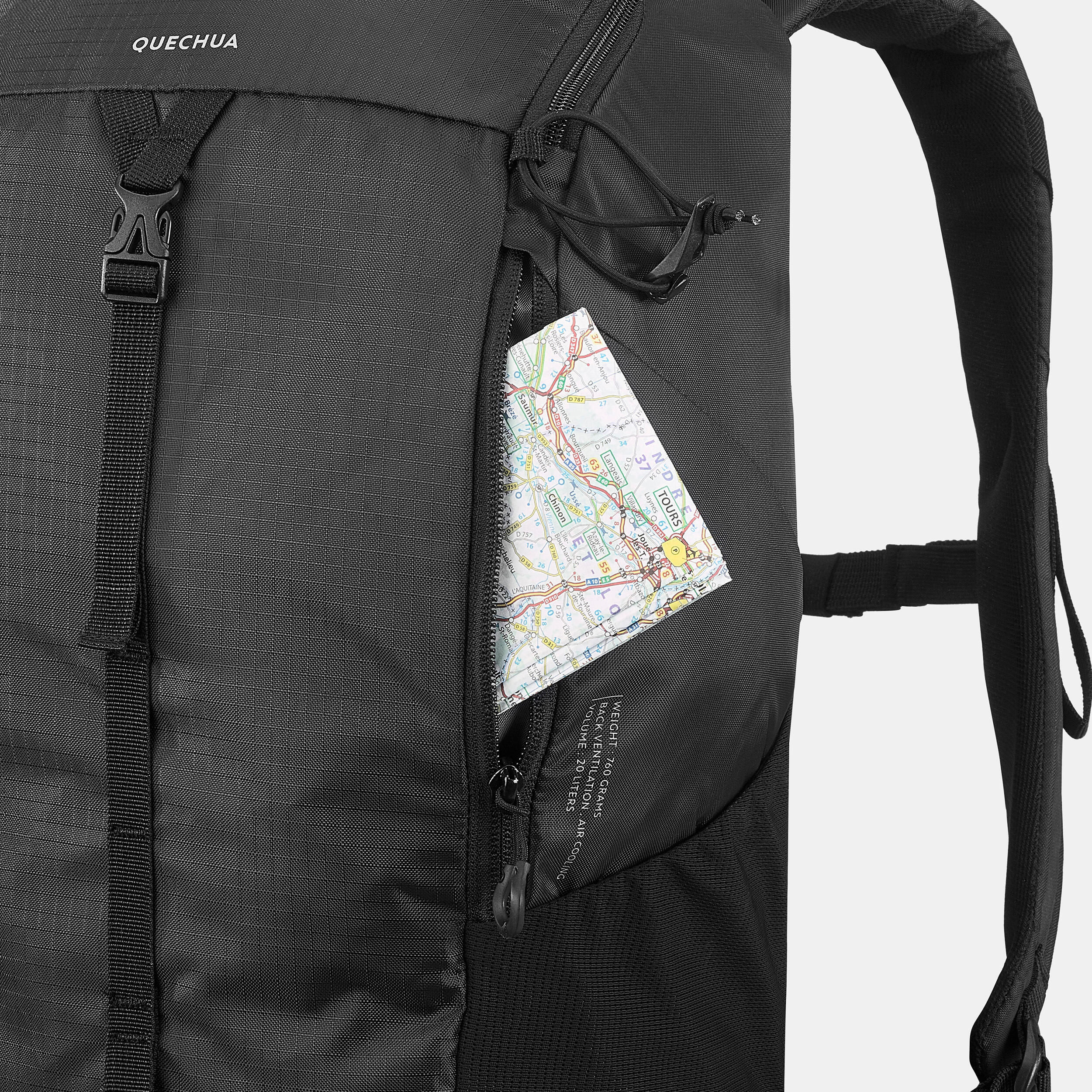 Outdoor Sırt Çantası - 20 L - Siyah - MH100