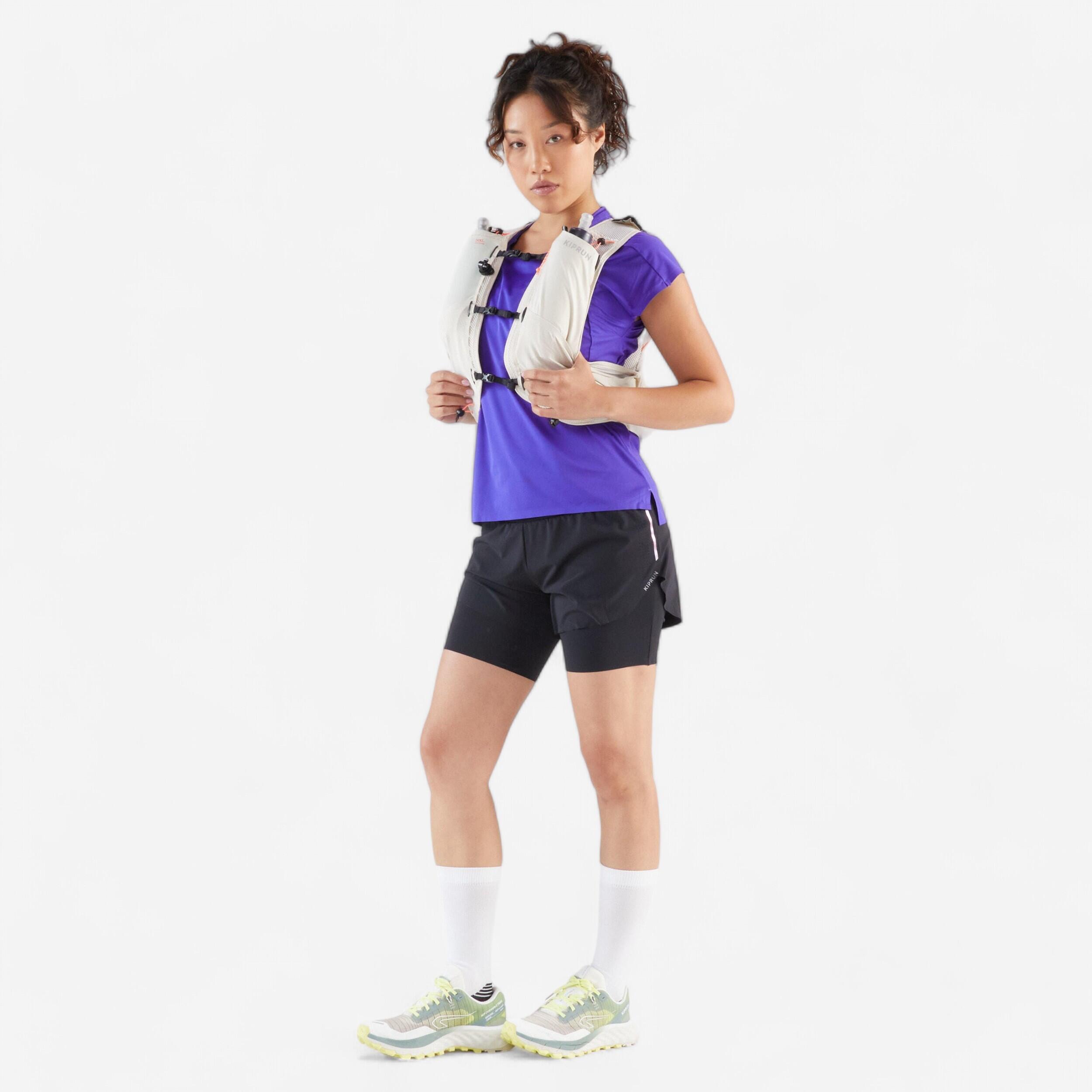Arazi Koşusu Sırt Çantası - 10 L - Bej- 1 L Suluk - KIPRUN BAG 900
