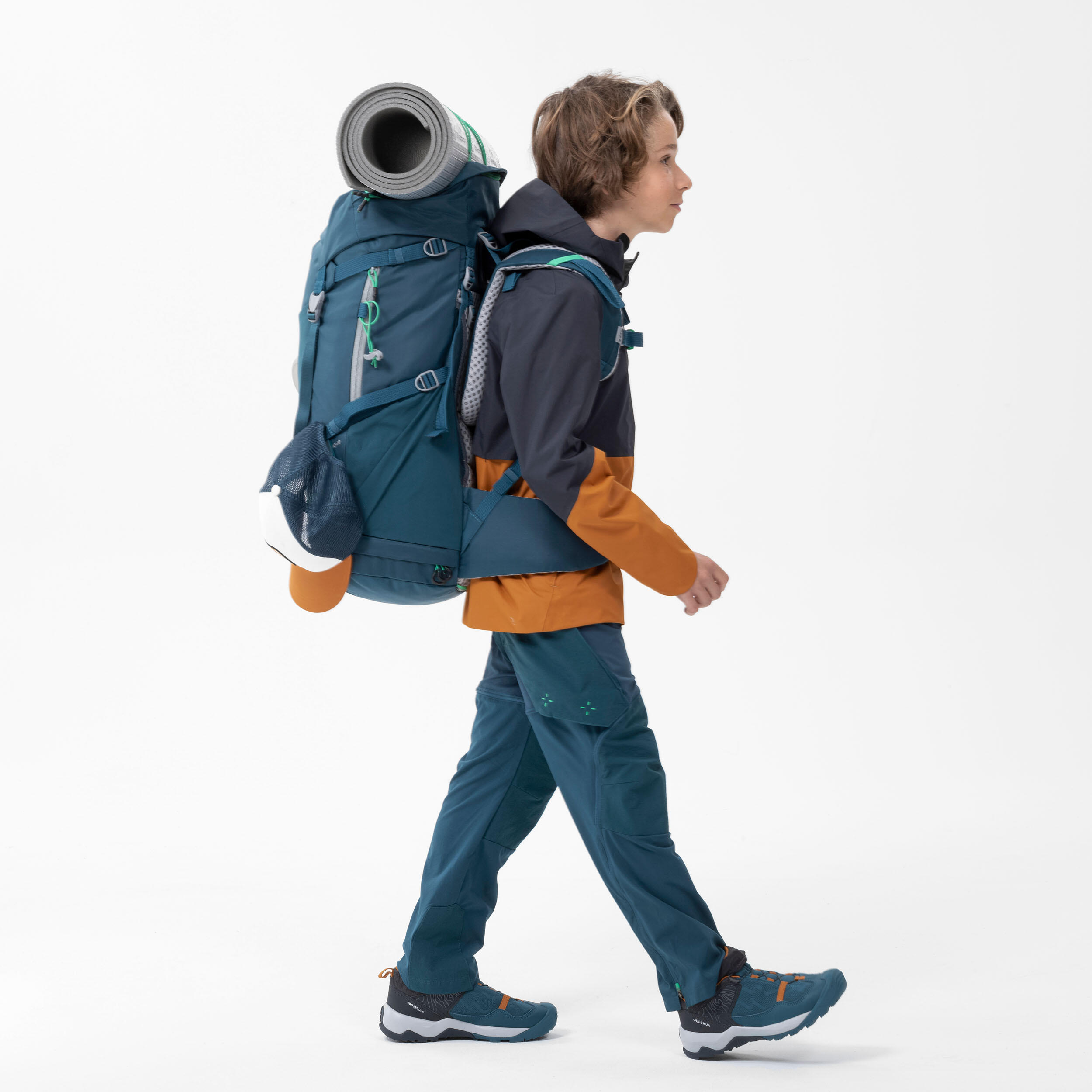 Çocuk Outdoor Trekking Sırt Çantası - 40+10L - Kırmızı - MH500