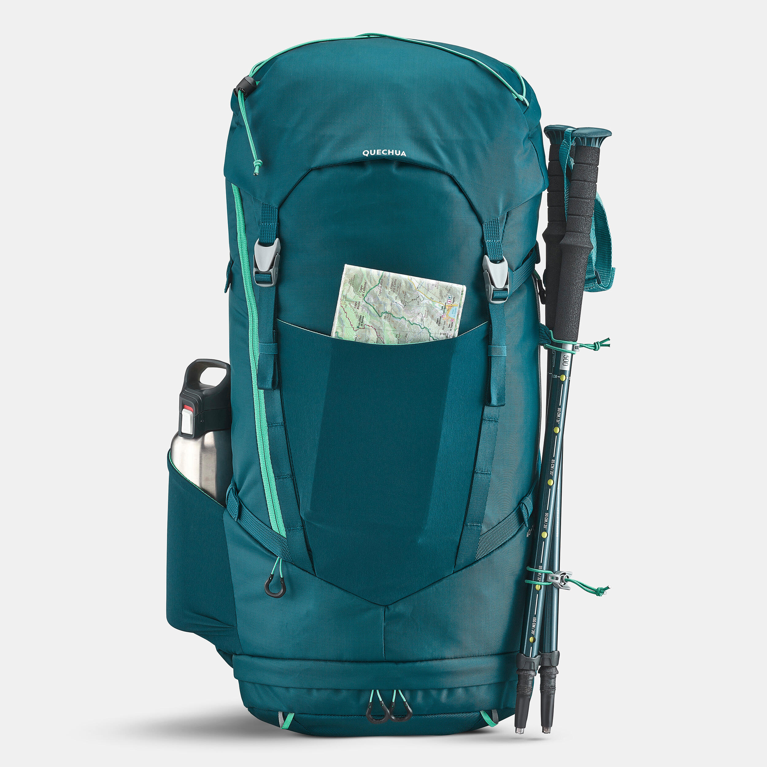 Çocuk Outdoor Trekking Sırt Çantası - 40+10L - Kırmızı - MH500