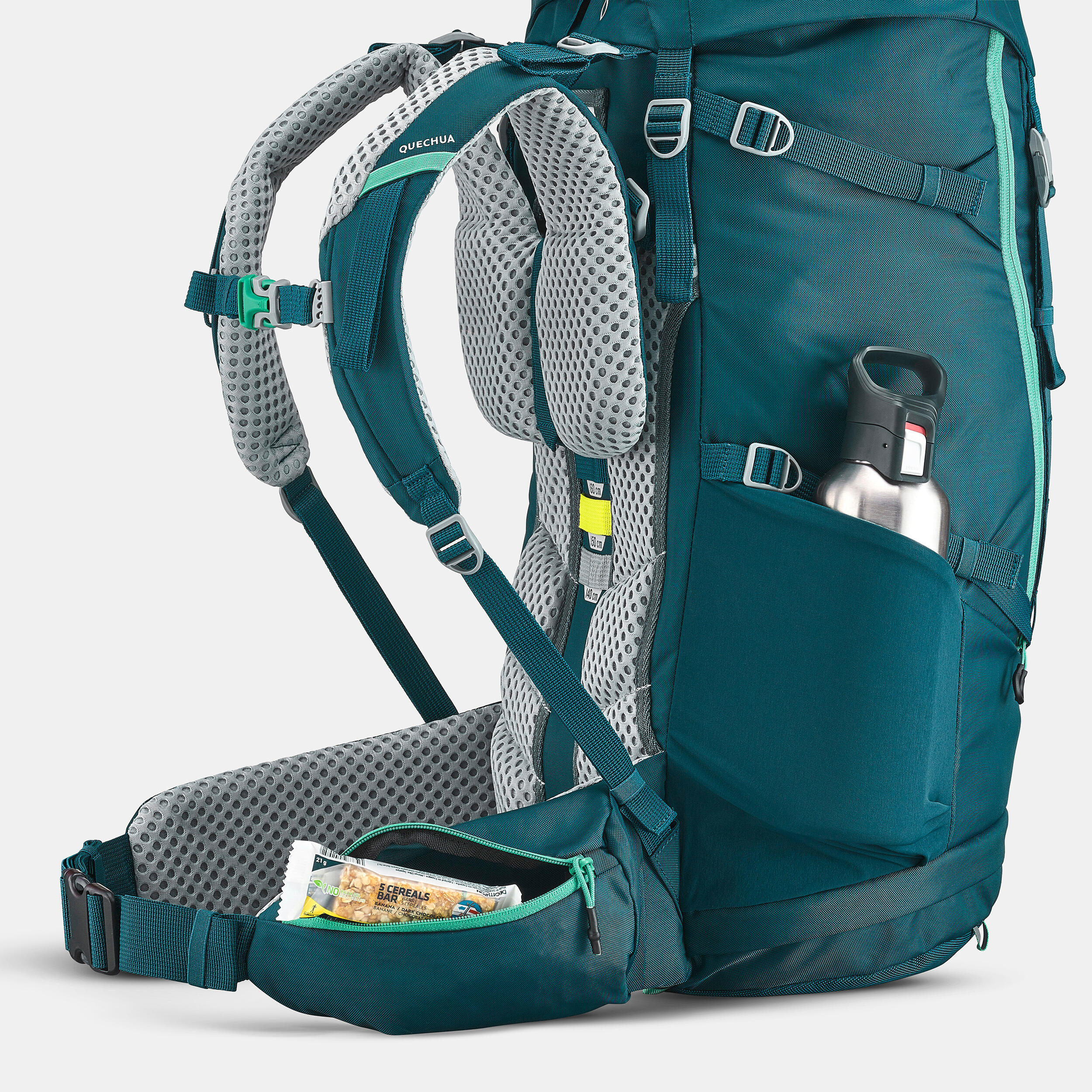 Çocuk Outdoor Trekking Sırt Çantası - 40+10L - Kırmızı - MH500