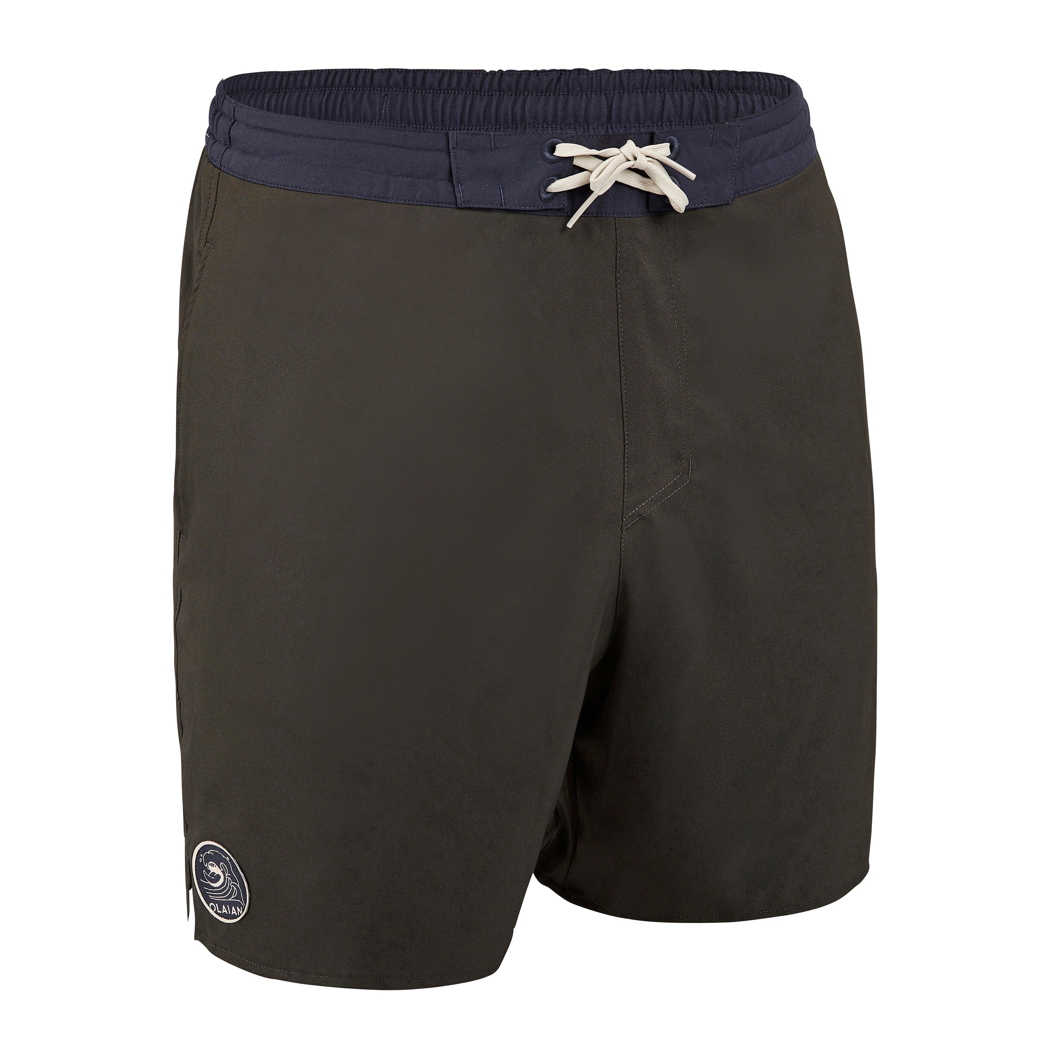 Erkek Uzun Deniz Şortu/Boardshort - Haki - LONG 100