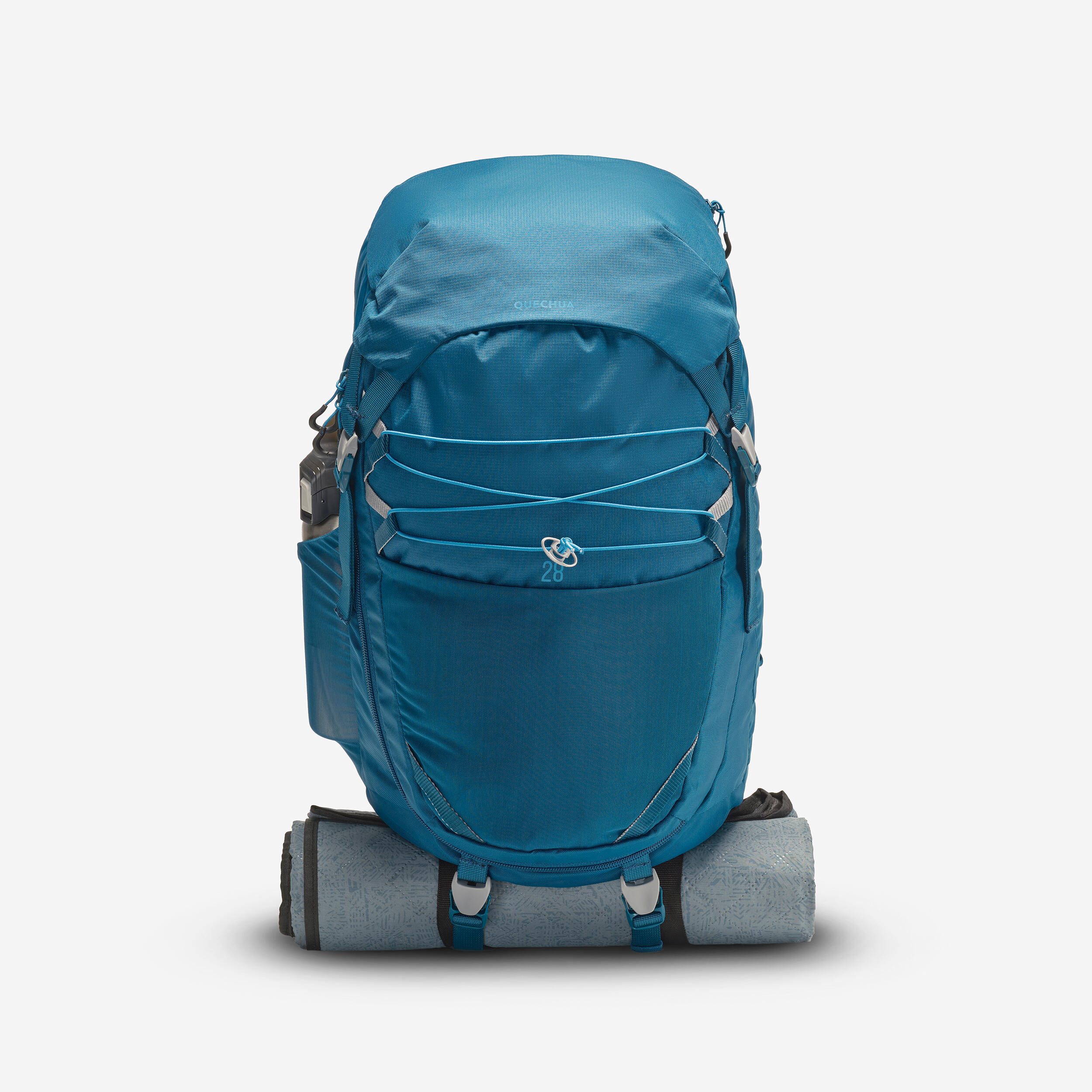 کوله‌پشتی فضای باز بچگانه QUECHUA - مناسب ۷ تا ۱۵ سال - ظرفیت ۲۸ لیتر - رنگ آبی - مدل MH500