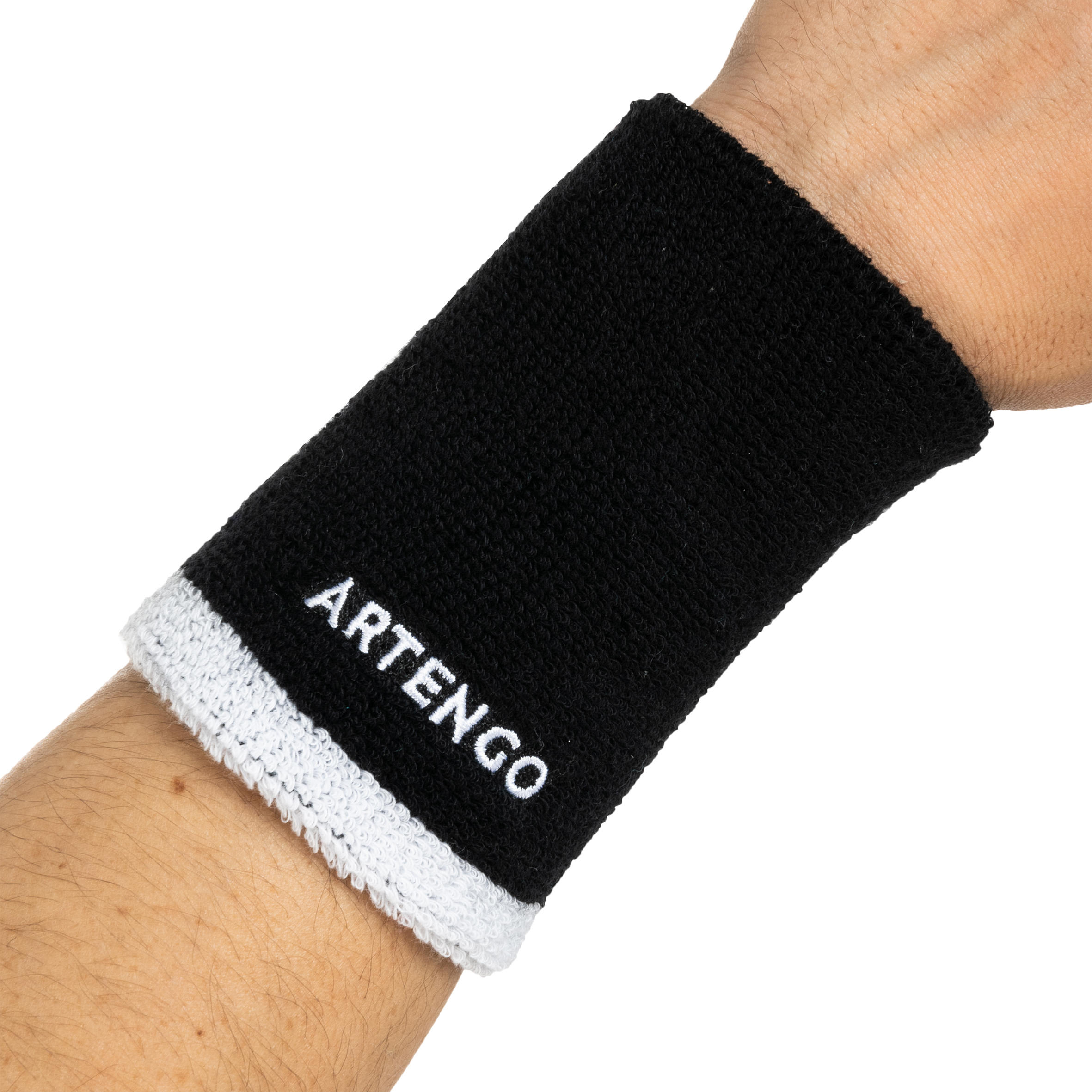 مچبند ورزشی حولهای ARTENGO – مخصوص تنیس – مشکی/سفید – مدل TP100 XL مچبند ورزشی حولهای ARTENGO – مخصوص تنیس – مشکی/سفید – مدل TP100 XL