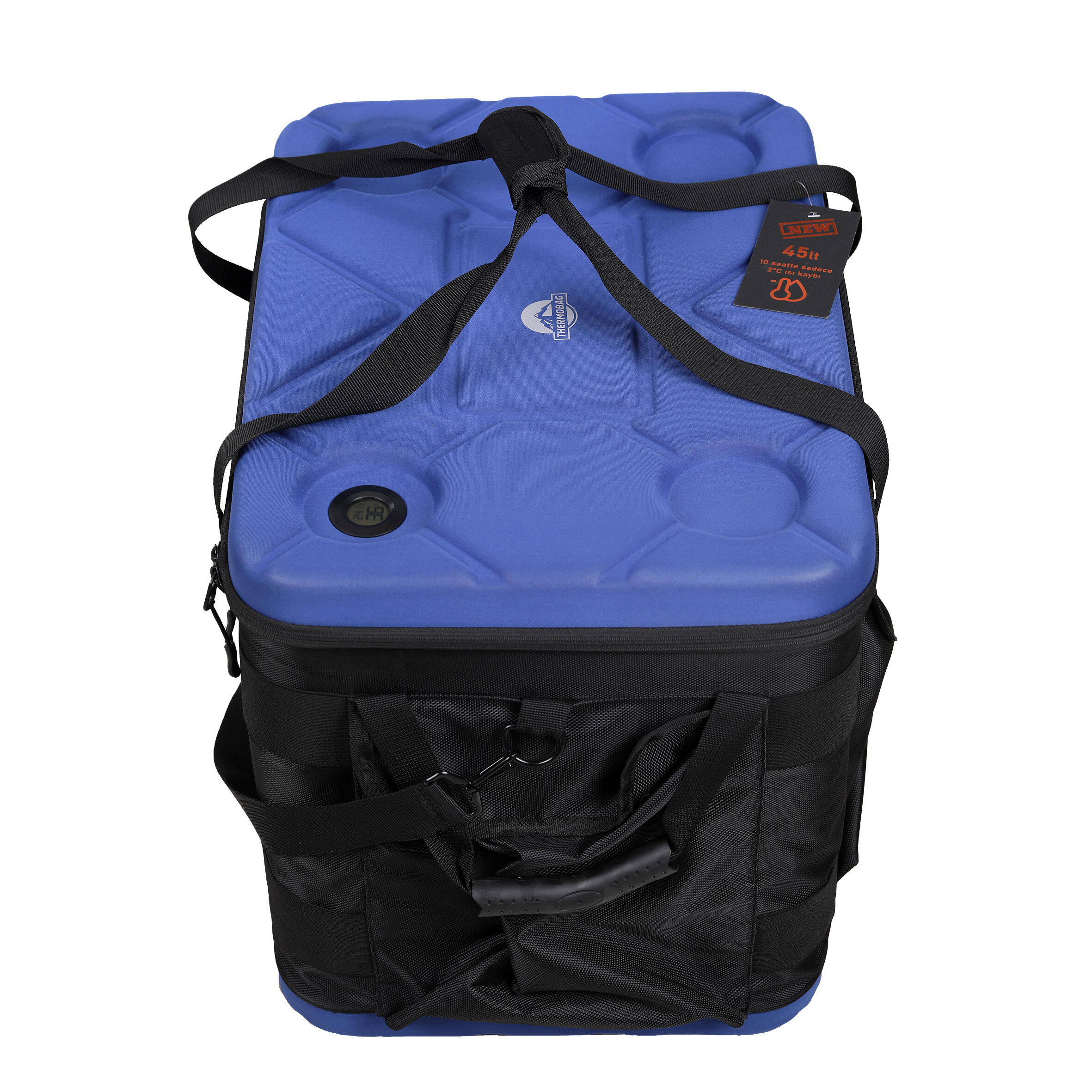 کیف خنک نگهدارنده عایق حرارتی ماهیگیری آبی ۴۵ لیتری مدل Thermobag با ماندگاری سرمای ۸ تا ۱۸ ساعت Thermobag Soğutucu Termos Çanta - 45 L - Mavi - Balıkçılık - 8-18 Saat