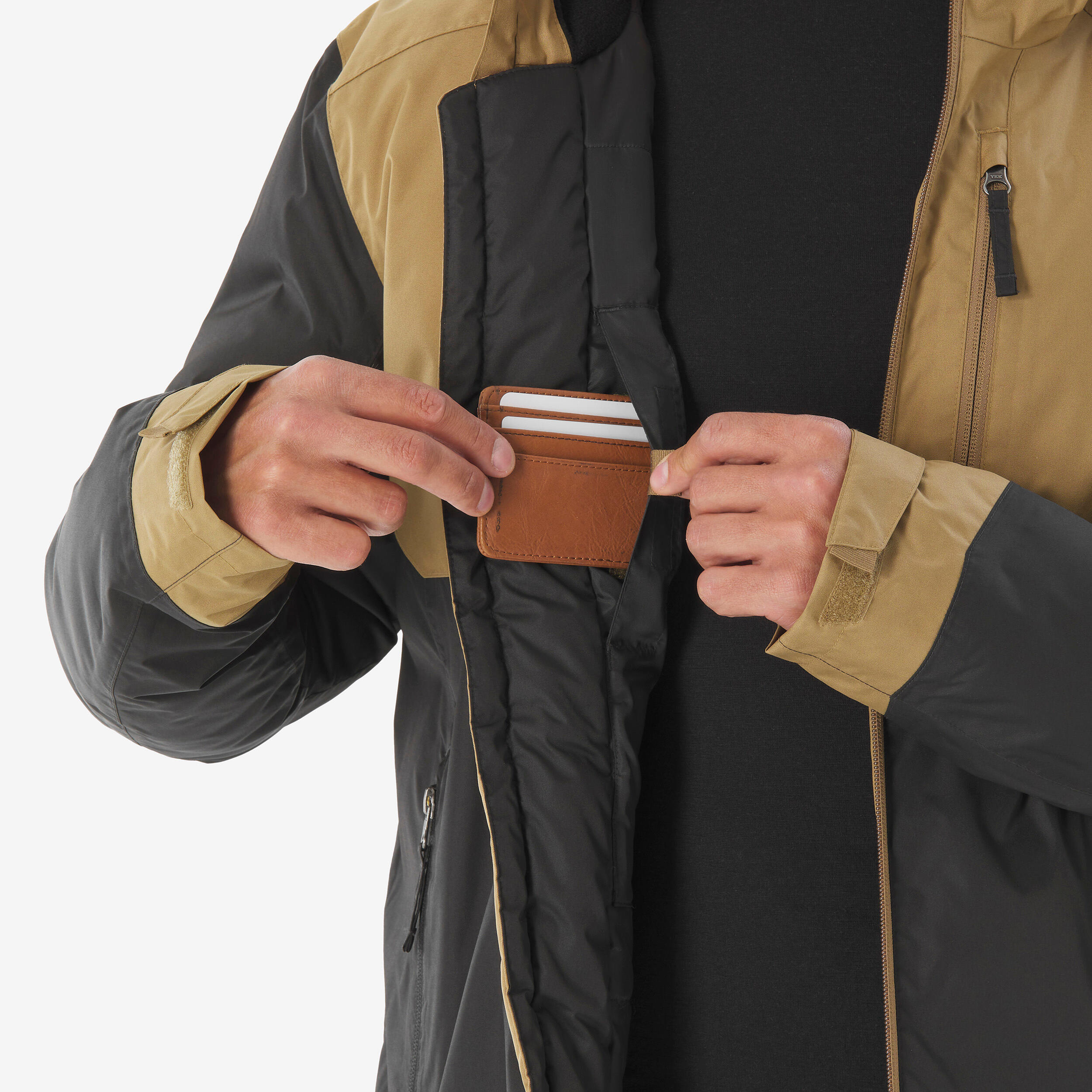 Erkek Outdoor Su Geçirmez Kar Montu/Kışlık Mont - Bej/Kahverengi - NH500 -10 °C کاپشن زمستانی و برفی مردانه ضدآب – قهوهای – SH500 مناسب تا °C-10