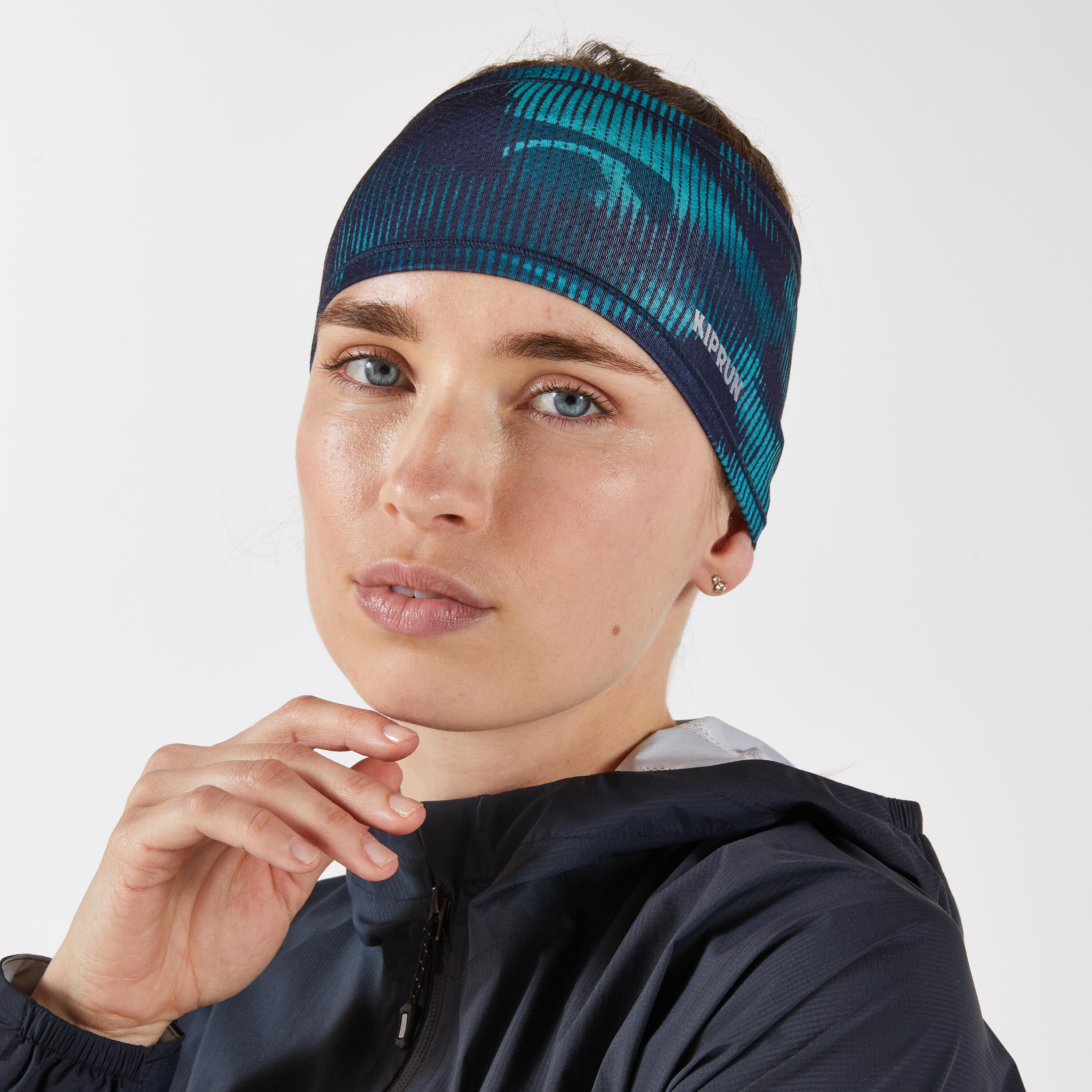 Yetişkin Koşu Bandanası - Mavi/Yeşil/Grafik Desenli - Kiprun Warm+ V2 Yetişkin Koşu Bandanası - Mavi/Yeşil/Grafik Desenli - Kiprun Warm+ V2