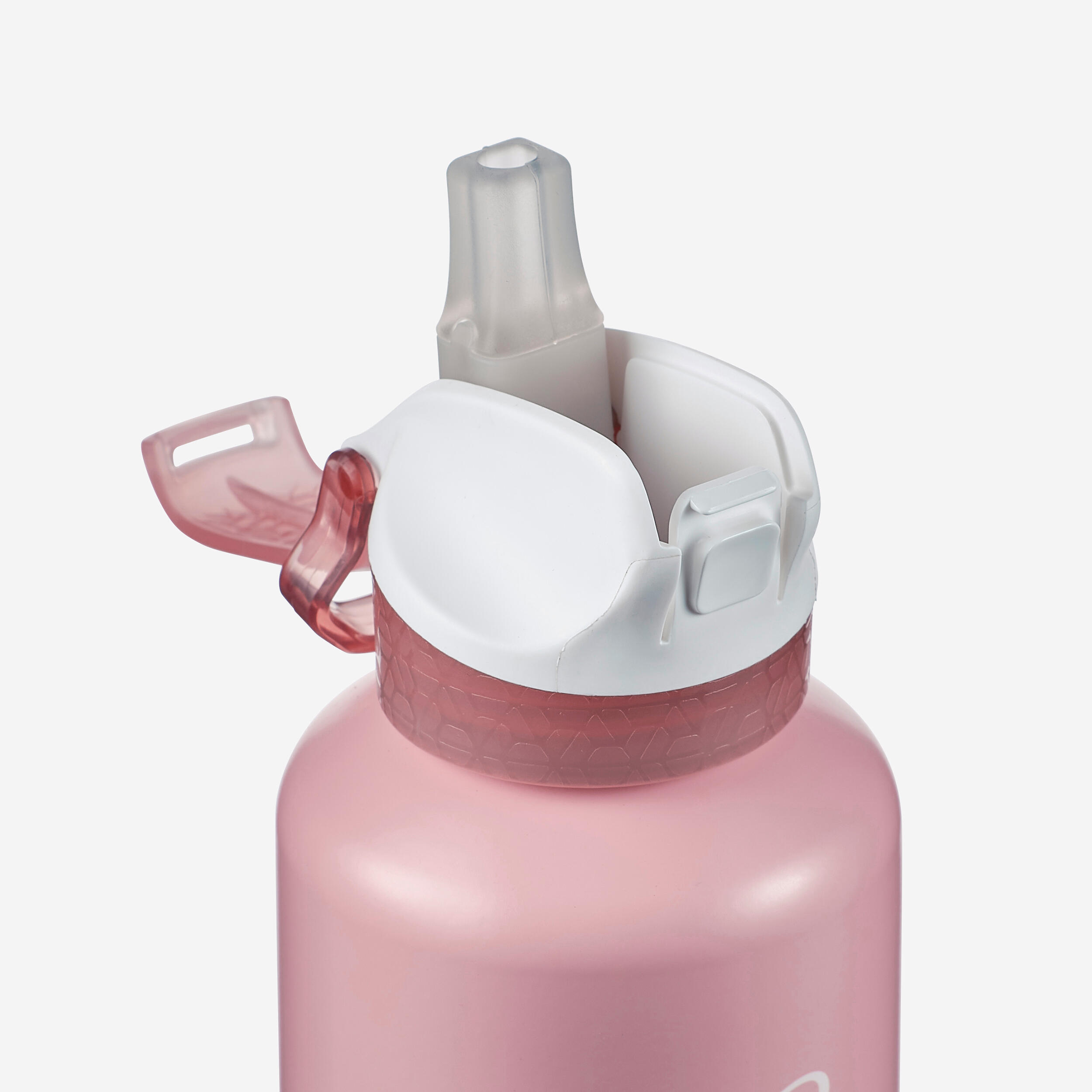 Çocuk Outdoor Pipetli Alüminyum Matara - 0,6 L - Pembe - 500