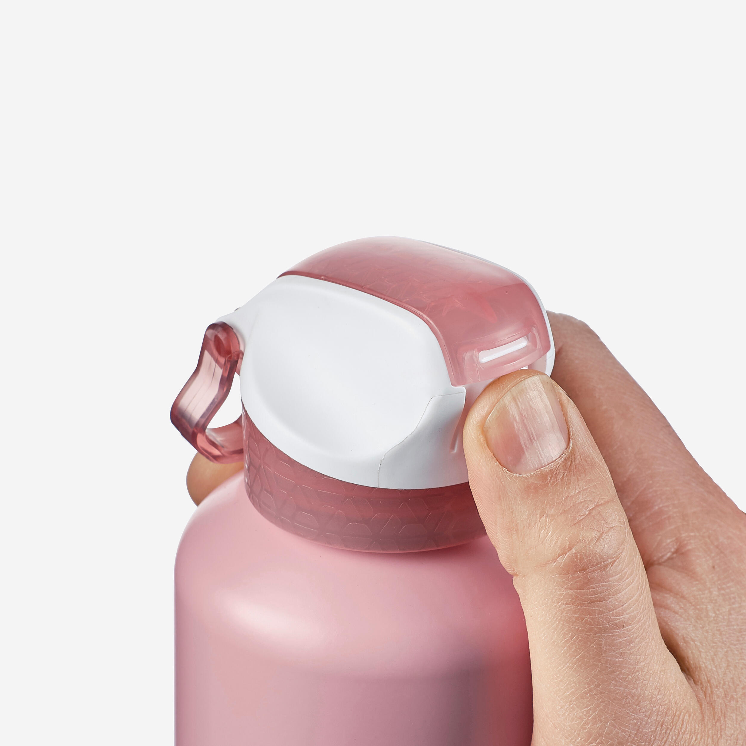 Çocuk Outdoor Pipetli Alüminyum Matara - 0,6 L - Pembe - 500