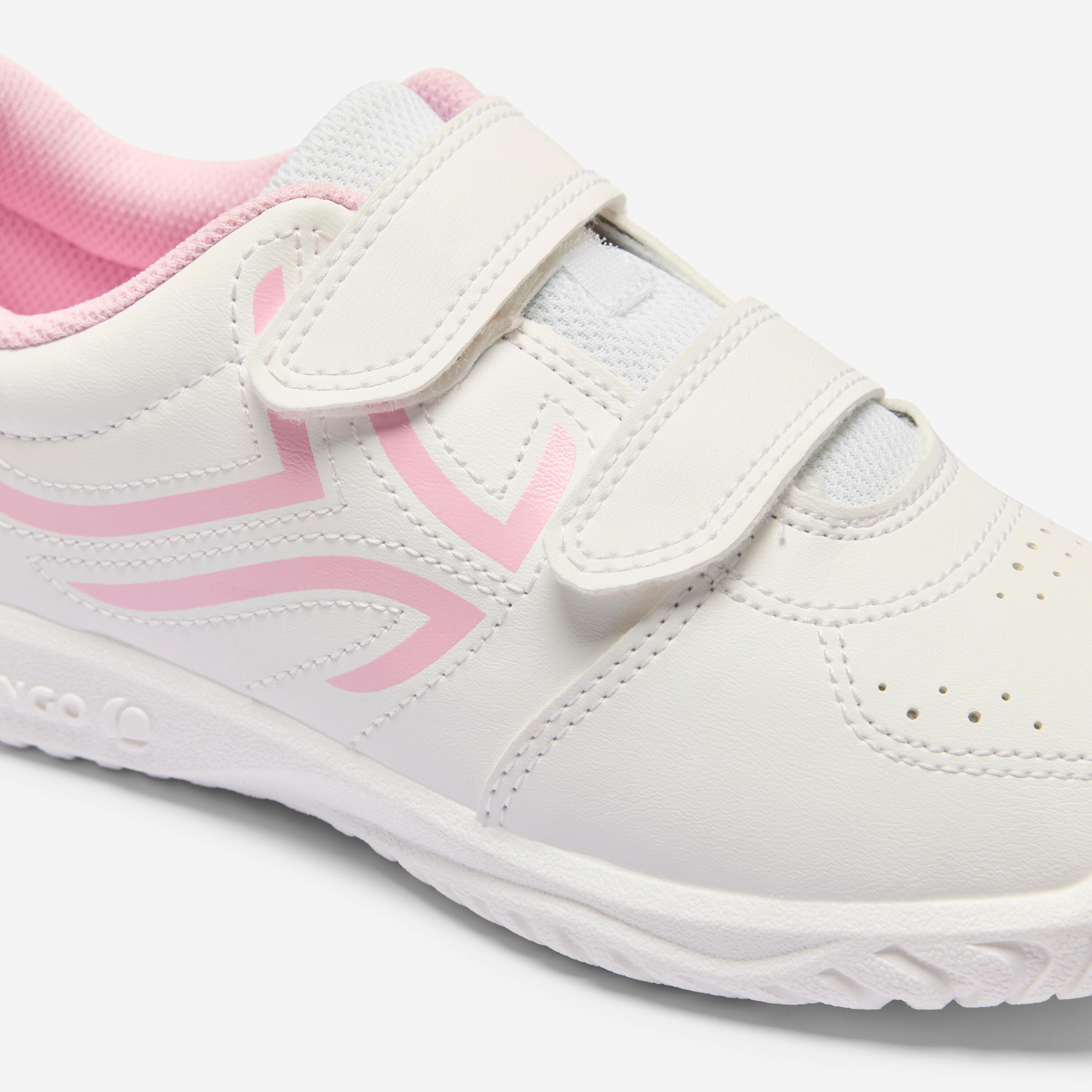 Çocuk Cırt Cırtlı Spor Ayakkabı - Beyaz/Pembe - TS100 Çocuk Cırt Cırtlı Spor Ayakkabı - Beyaz/Pembe - TS100