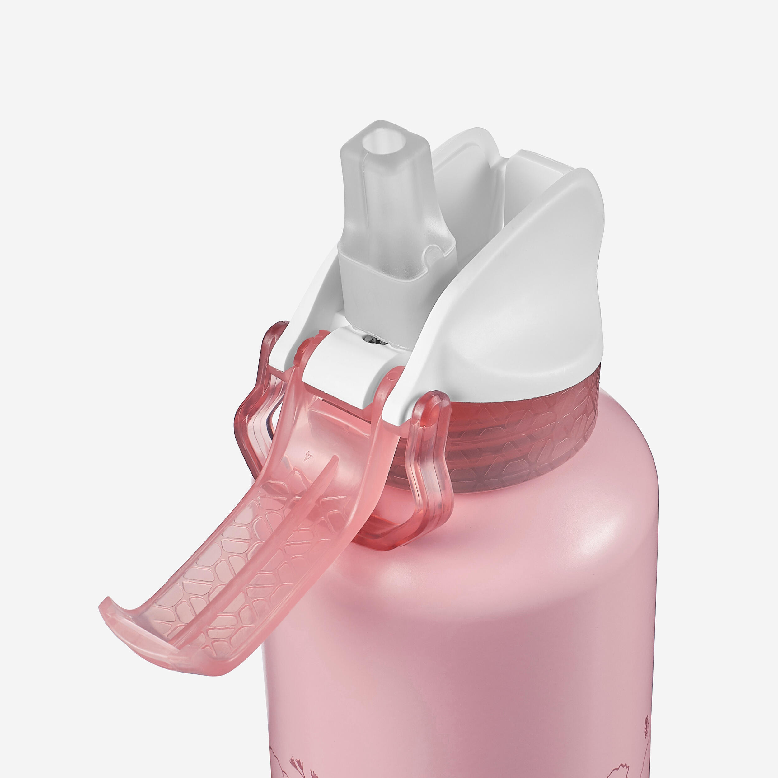 Çocuk Outdoor Pipetli Alüminyum Matara - 0,6 L - Pembe - 500