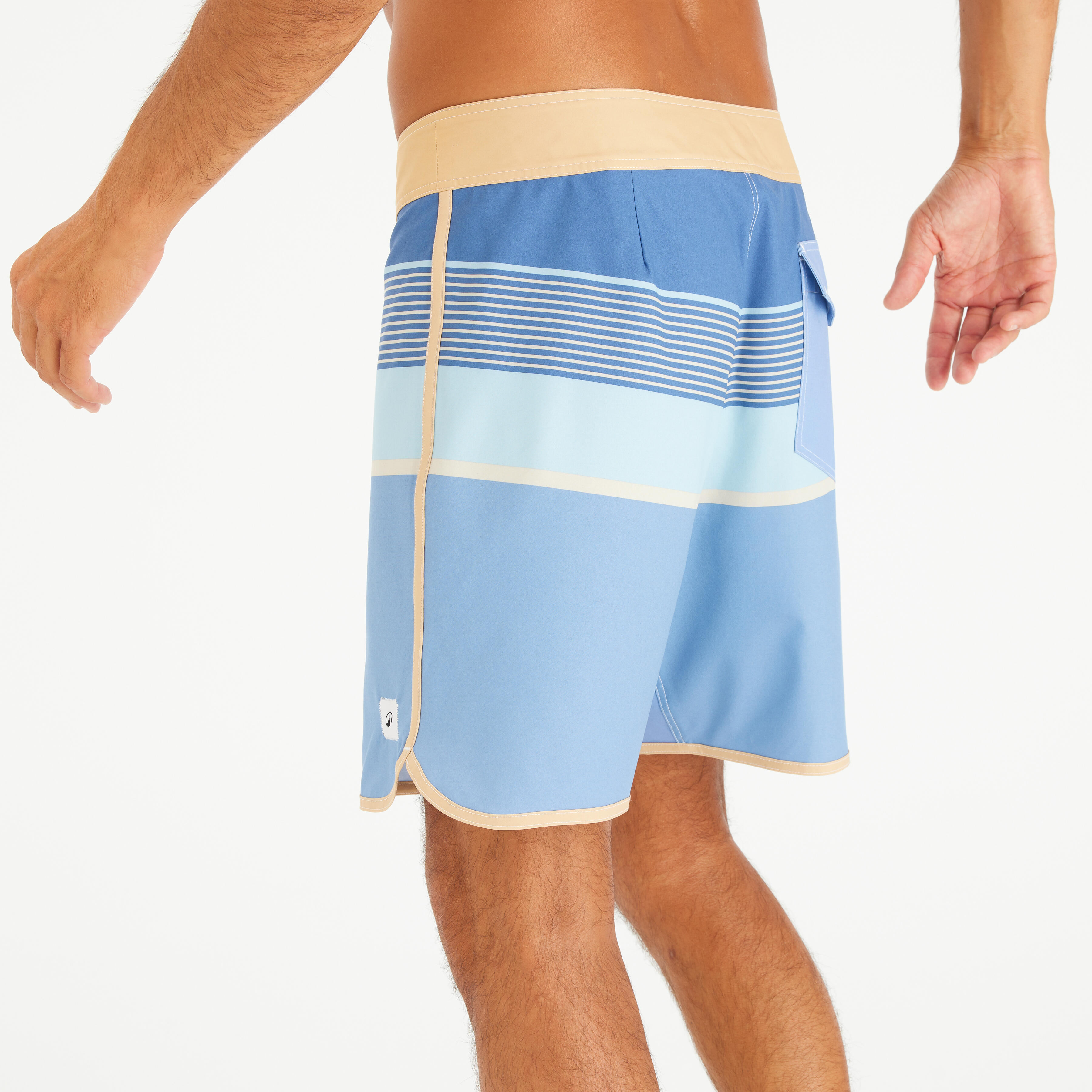 Erkek Orta 18" Deniz Şortu/Boardshort - Lacivert - 500