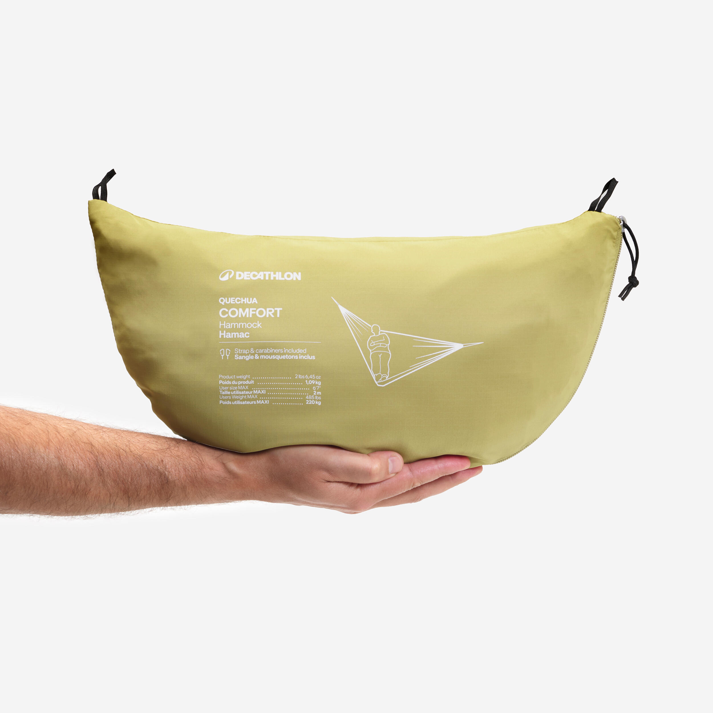 Hamak - 2 Kişilik - 350 × 175 cm - Yeşil - Comfort
