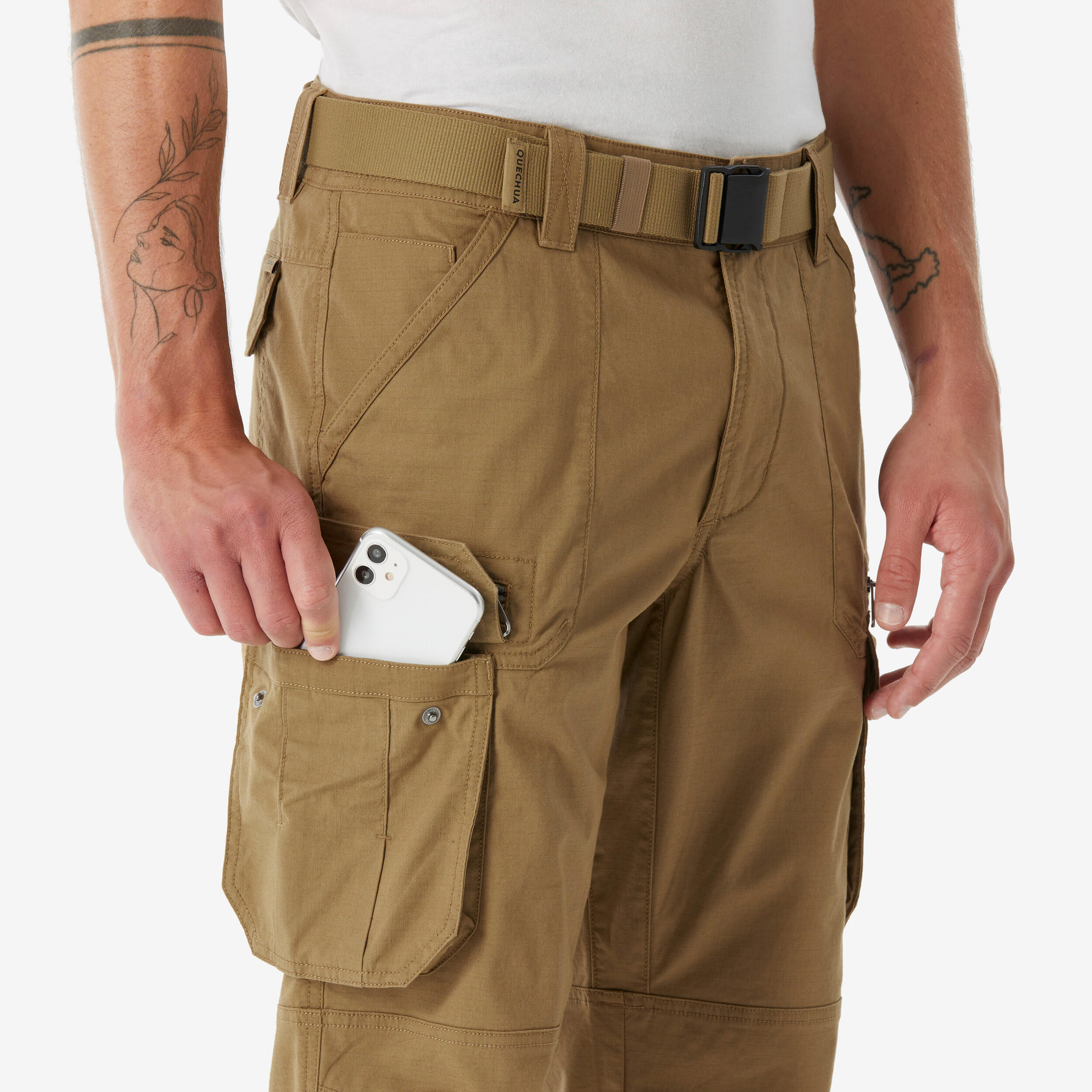 Erkek Outdoor Kargo Pantolon - Kahverengi - NH500