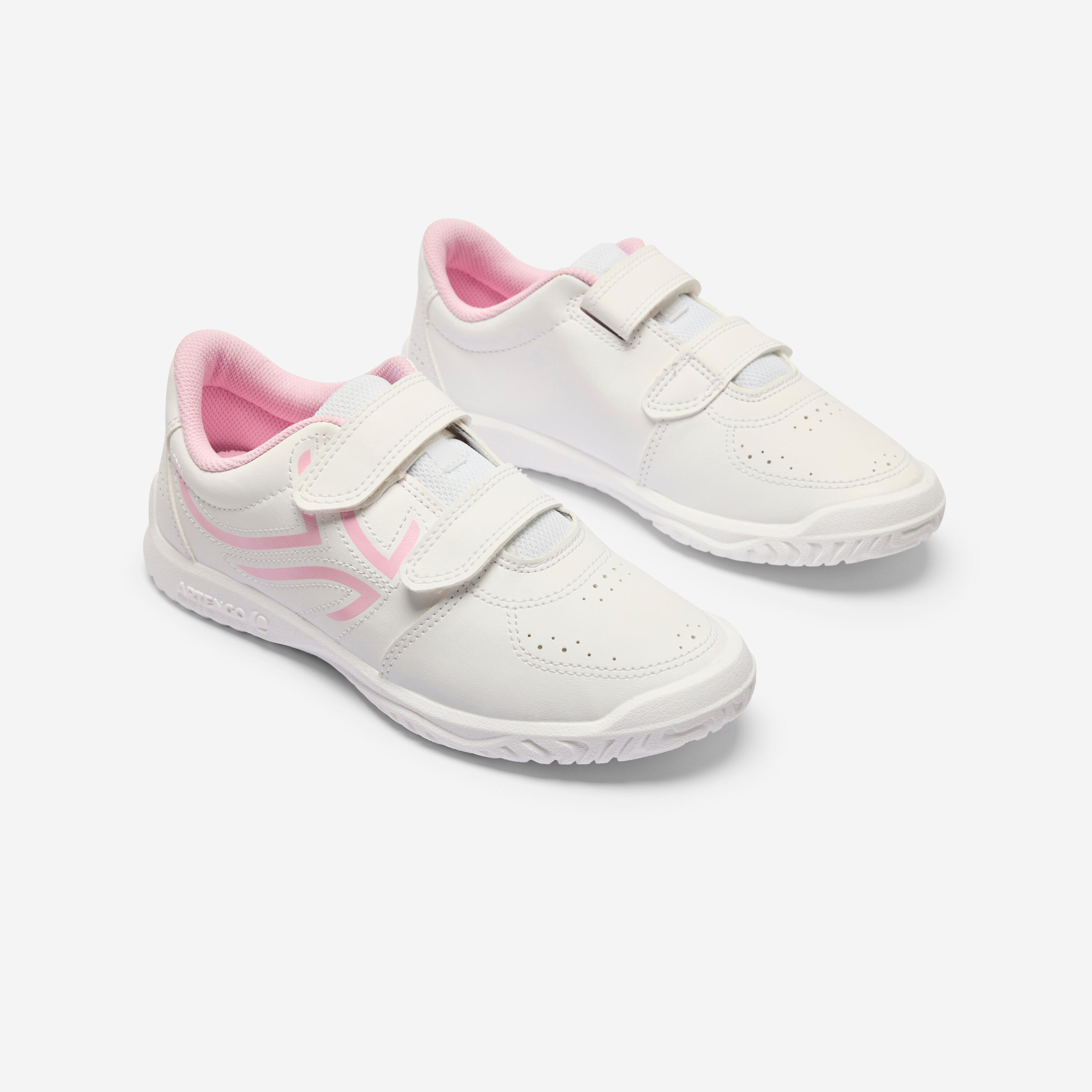 Çocuk Cırt Cırtlı Spor Ayakkabı - Beyaz/Pembe - TS100 Çocuk Cırt Cırtlı Spor Ayakkabı - Beyaz/Pembe - TS100
