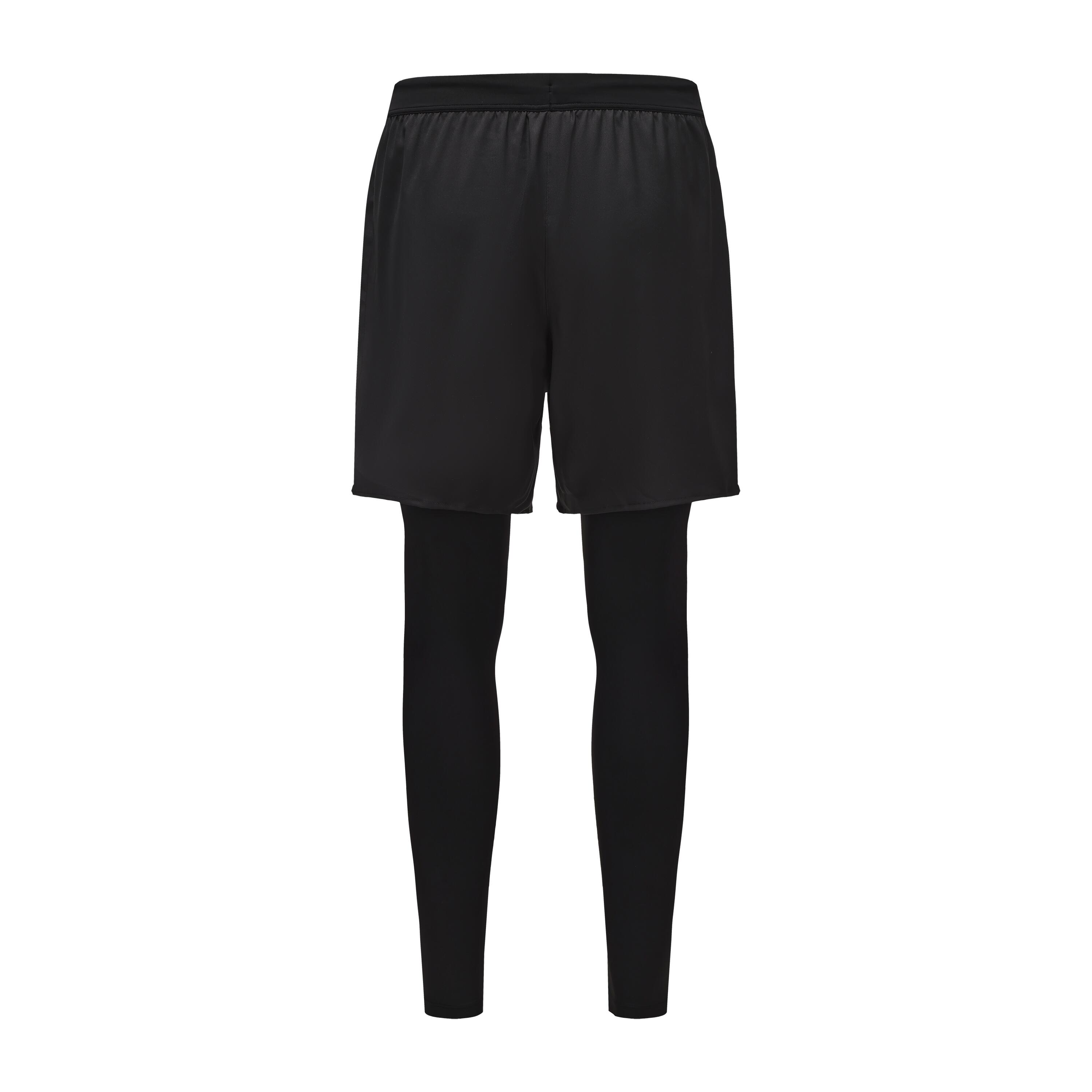 Slim Fit Uzun UV Korumalı Tayt - Siyah - 2'si 1 Arada - Cool