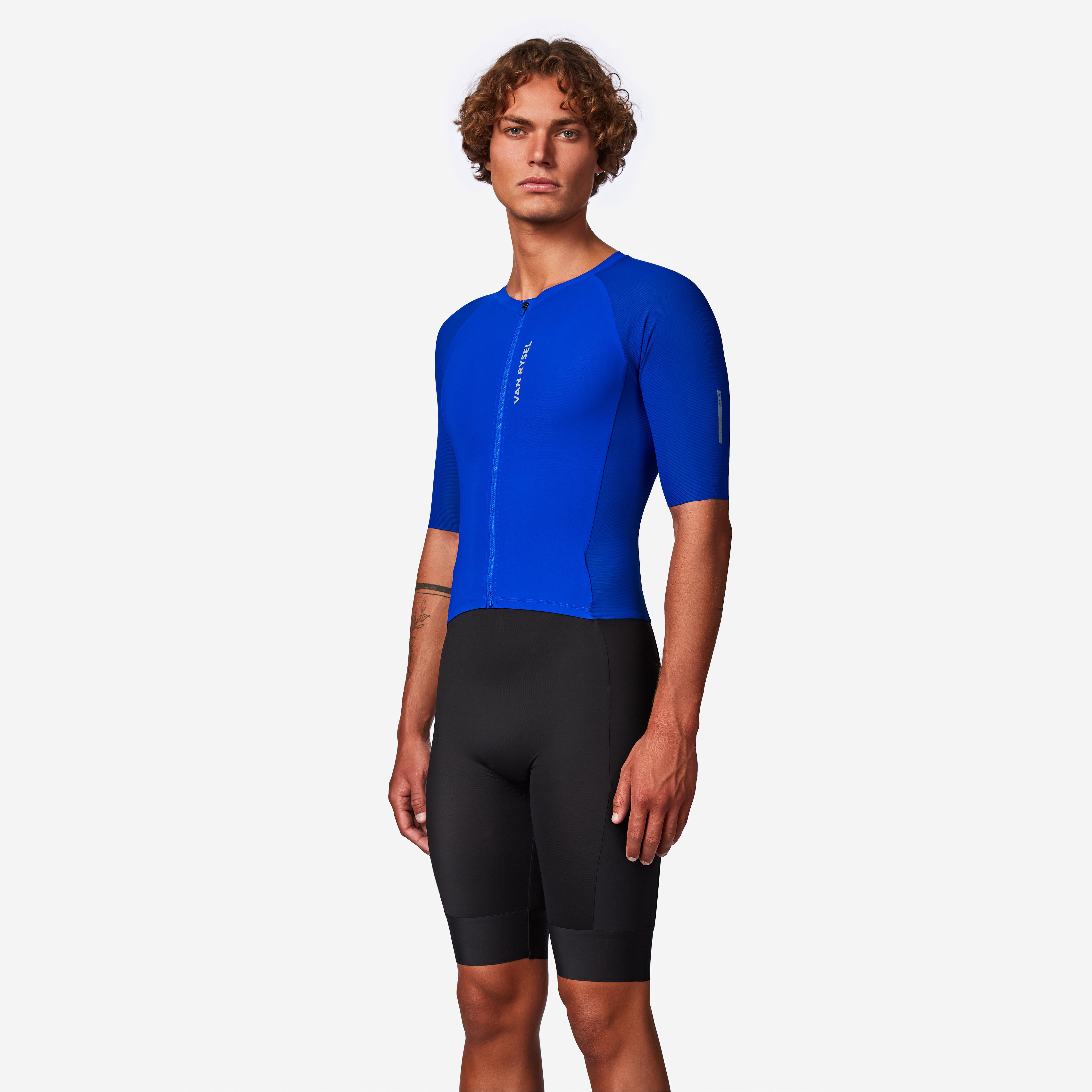 RCR-X Erkek Kısa Kollu Triathlon Trisuiti Mavi