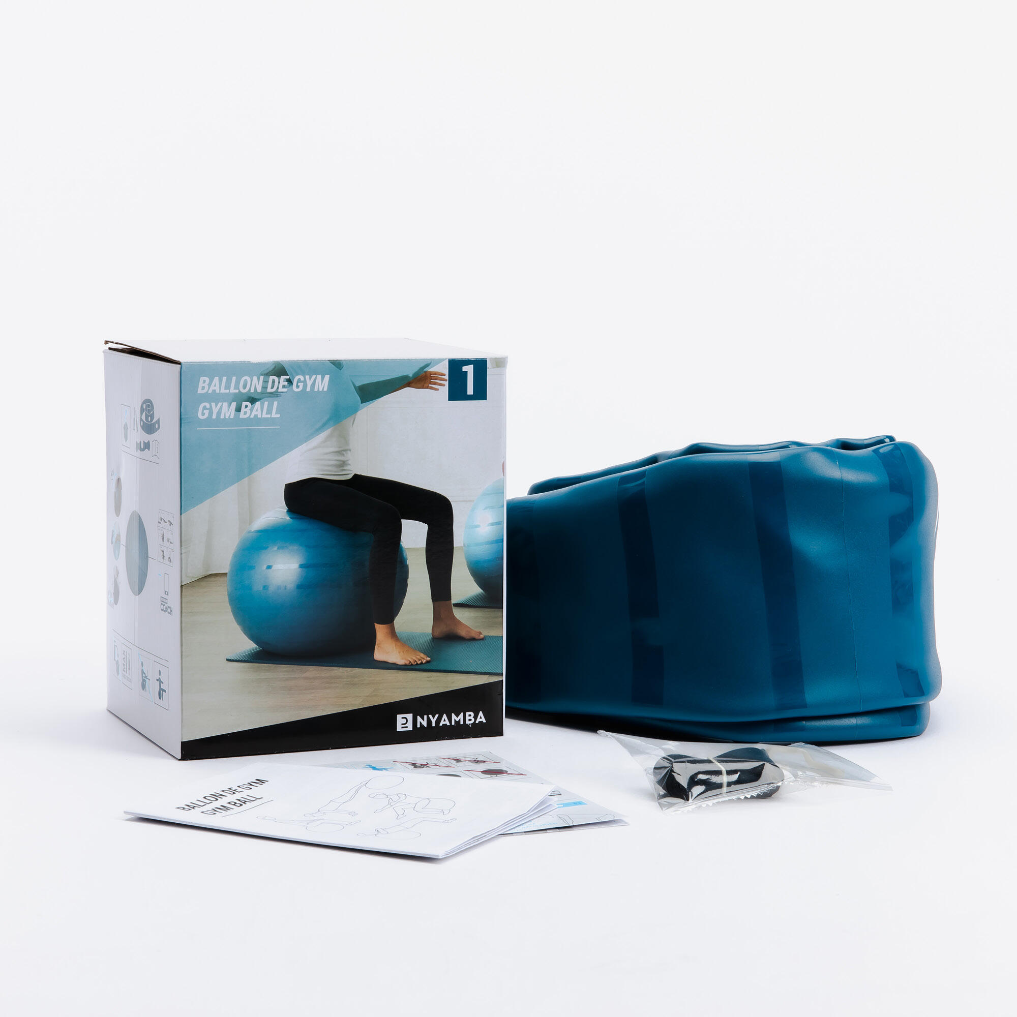 Gym/Pilates Topu - 1 Numara/55 cm - Mavi