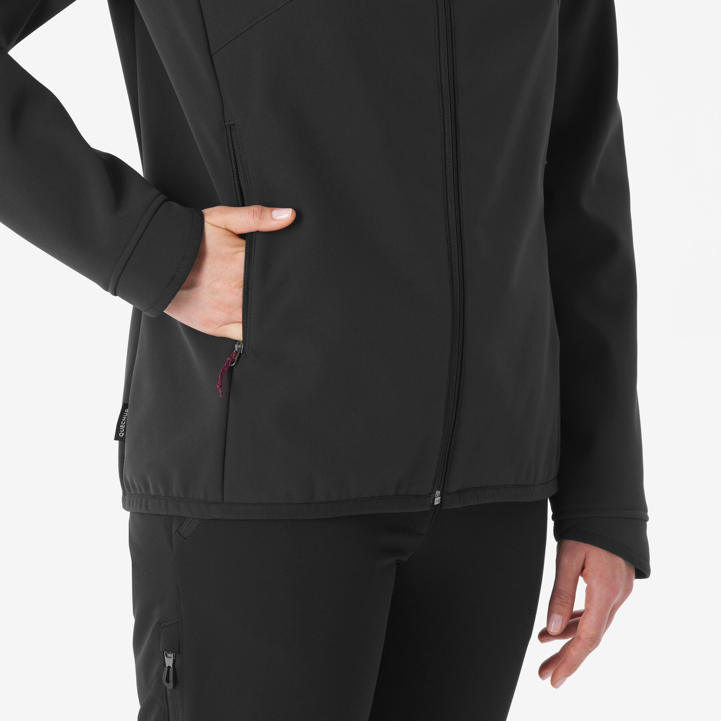 Kadın Outdoor Rüzgar Kesen Softshell Mont - Siyah - MT100