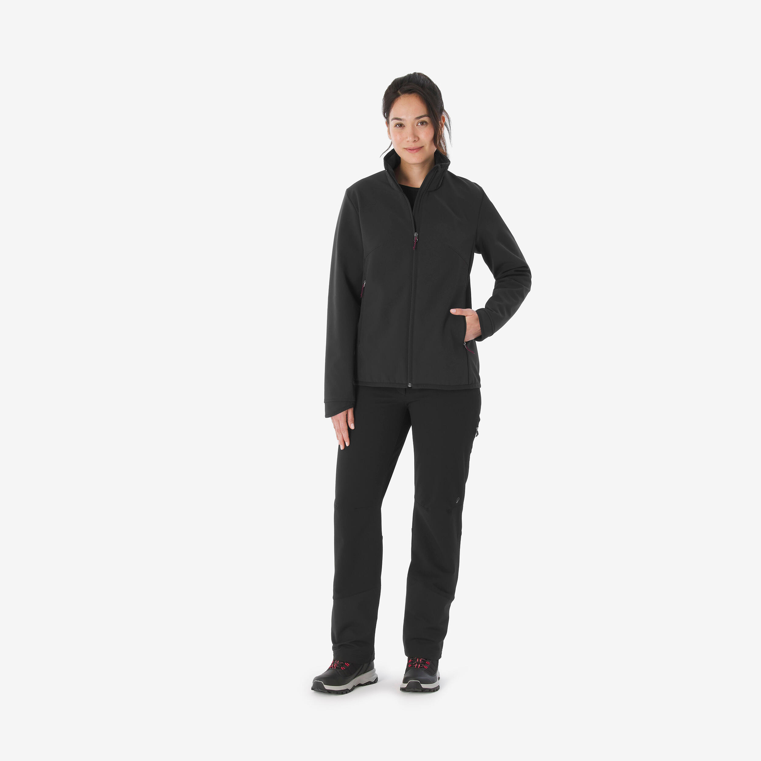 Kadın Outdoor Rüzgar Kesen Softshell Mont - Siyah - MT100