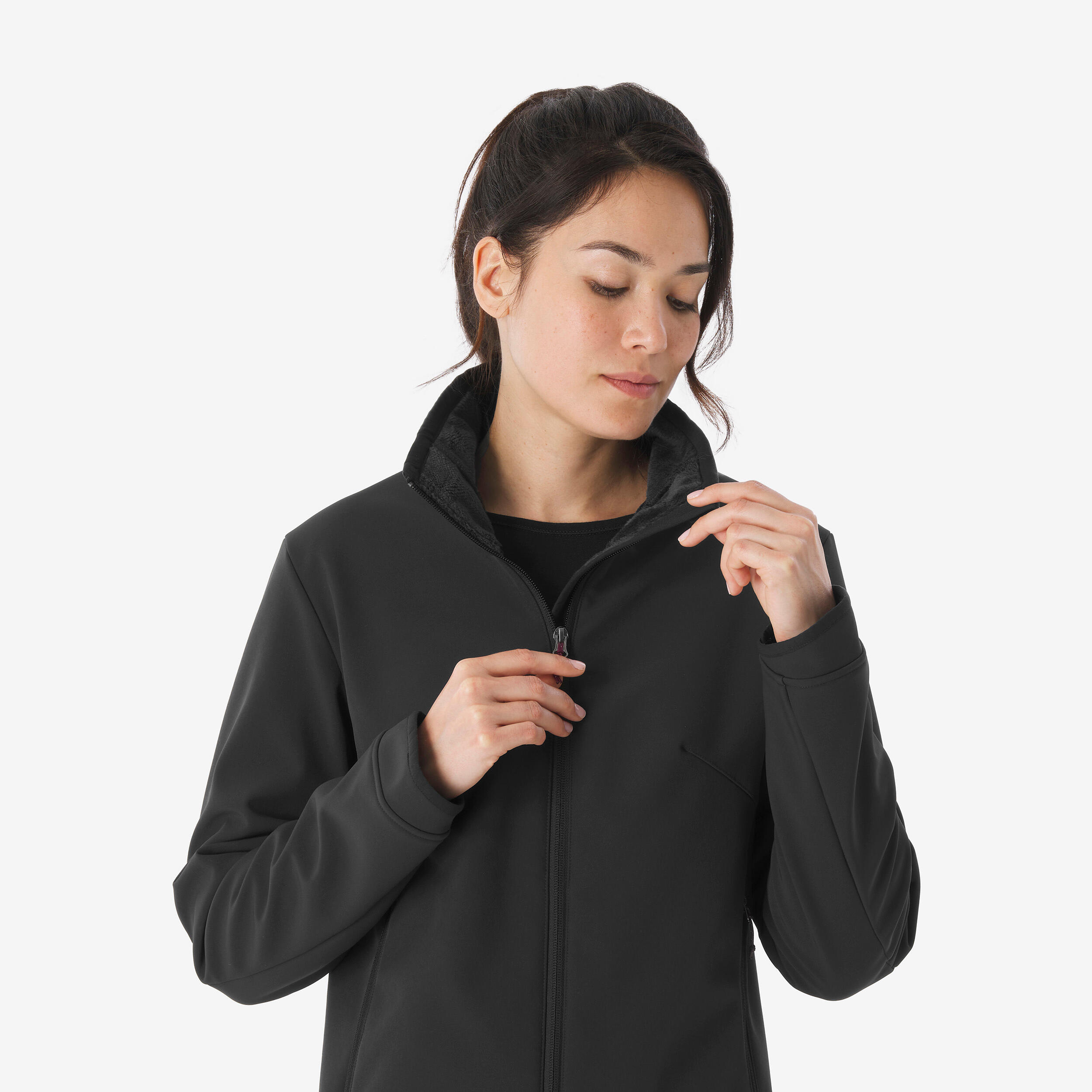 Kadın Outdoor Rüzgar Kesen Softshell Mont - Siyah - MT100